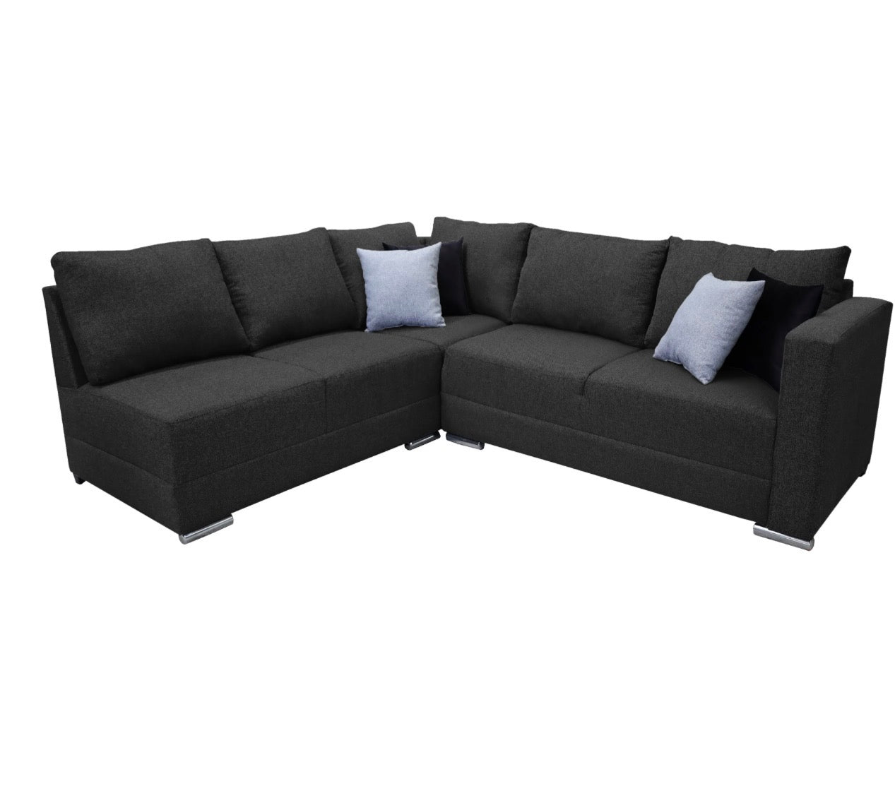 Sala Corbel - Esquinera en "U" Gris Oxford, 200x315x255 cm, 4 salas en 1