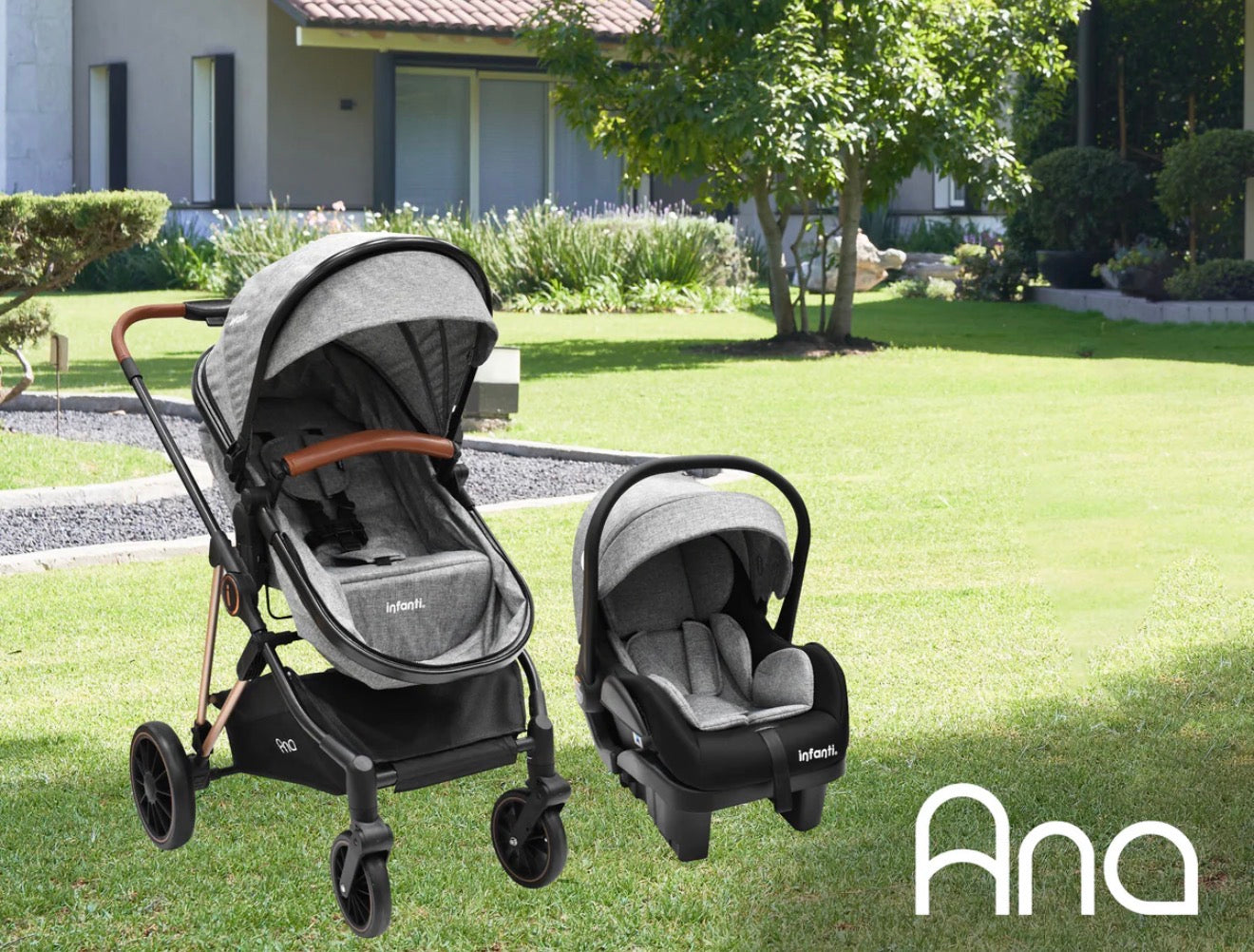 Carriola Ana Infanti Con Sistema De Viaje Convertible A Bambineto