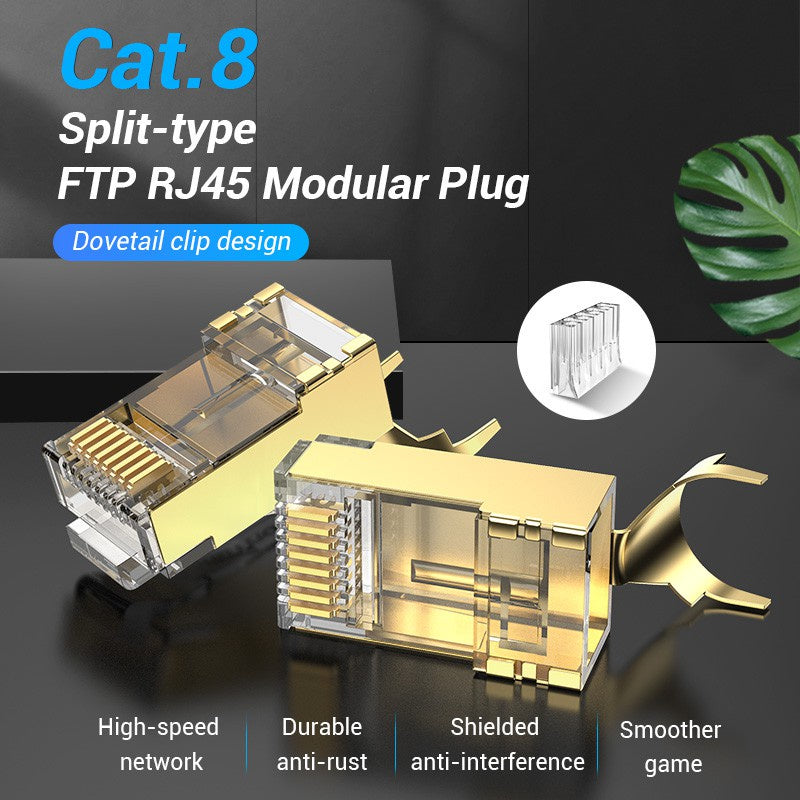 Vention Cat8 Conector RJ45 8P8C FTP Red Enchufe Ethernet Cable RJ45