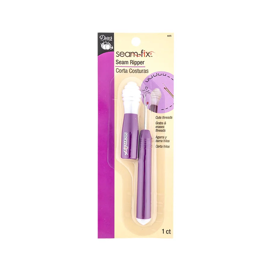 Descosedor y Agarra Hilos Ergonómico Grande Morado Dritz
