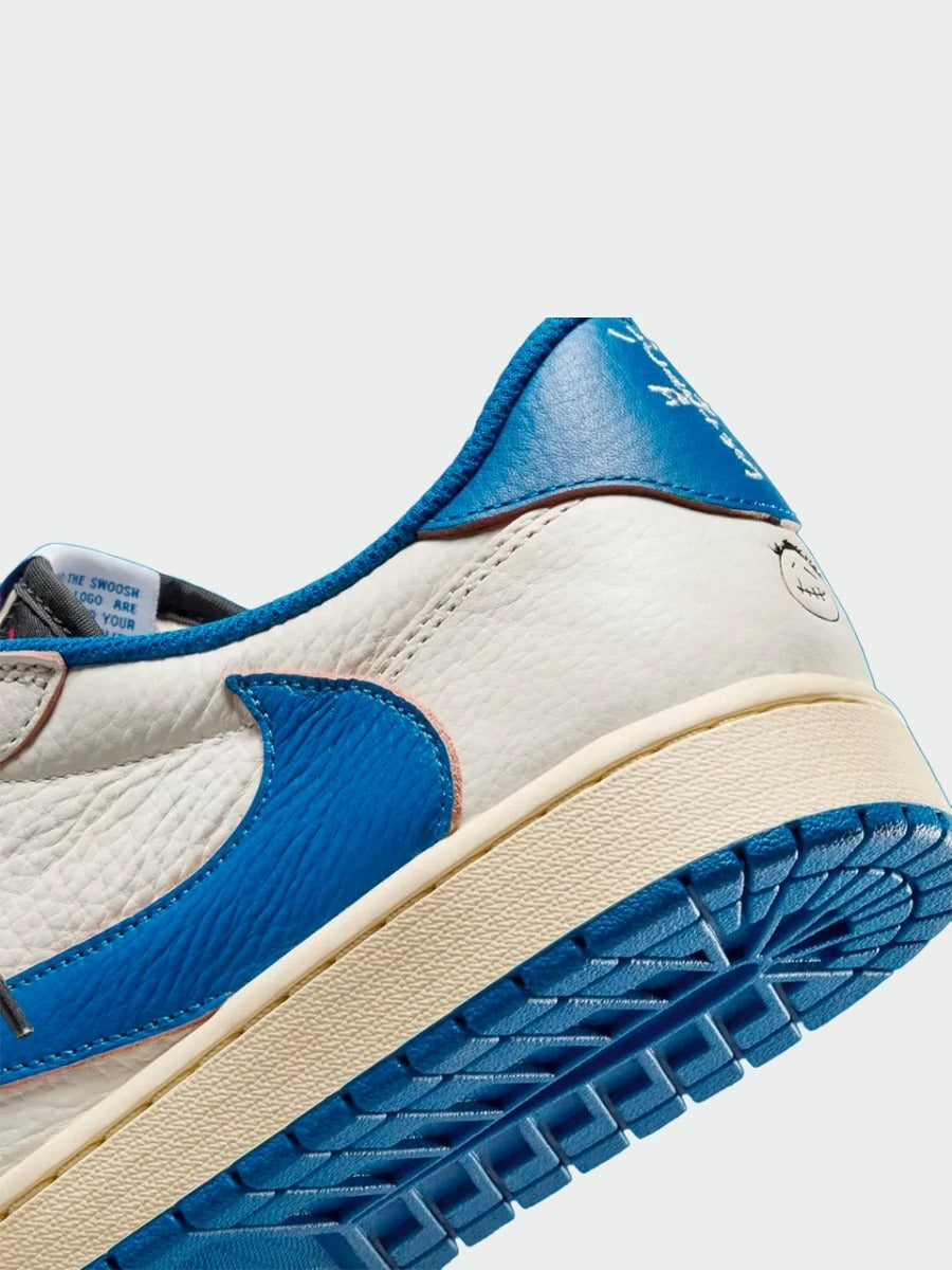 TENIS JORDAN 1 LOW OG SP FRAGMENT X TRAVIS SCOTT SAIL MILITARY BLUE