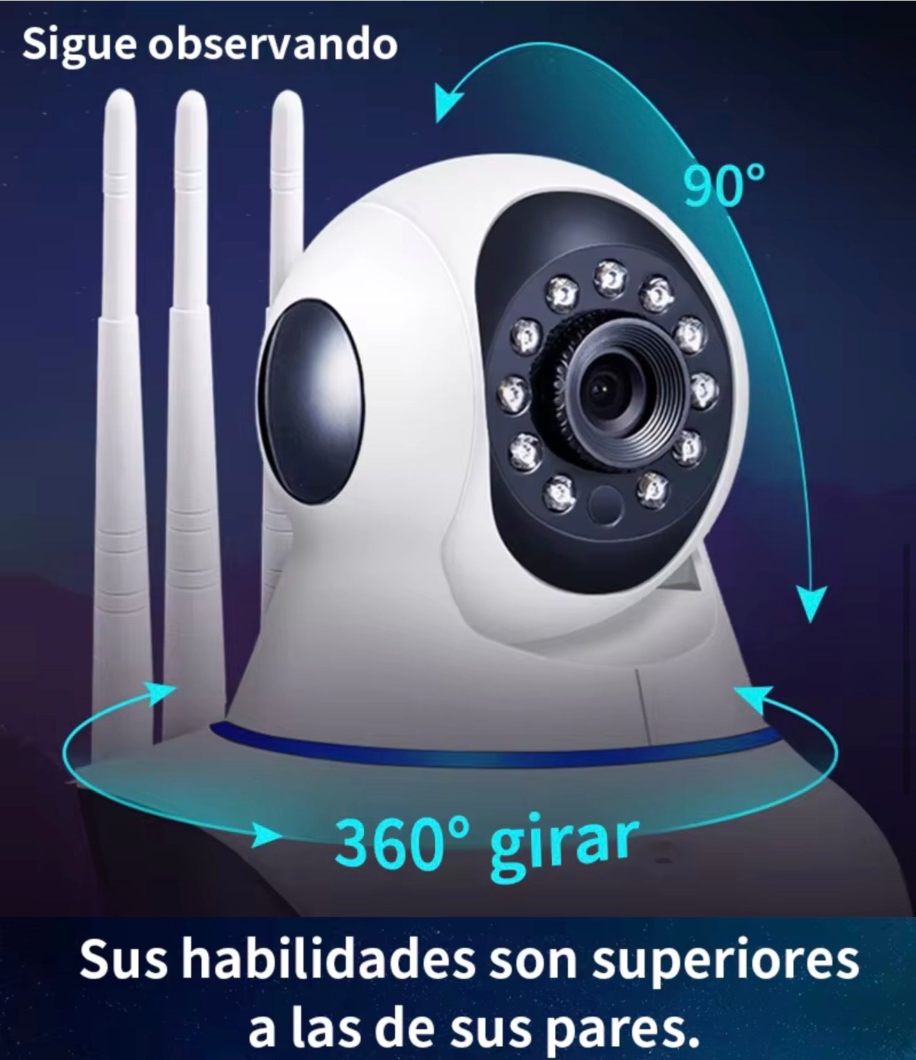 Cámara de seguridad WiFi 720P para casa inteligente