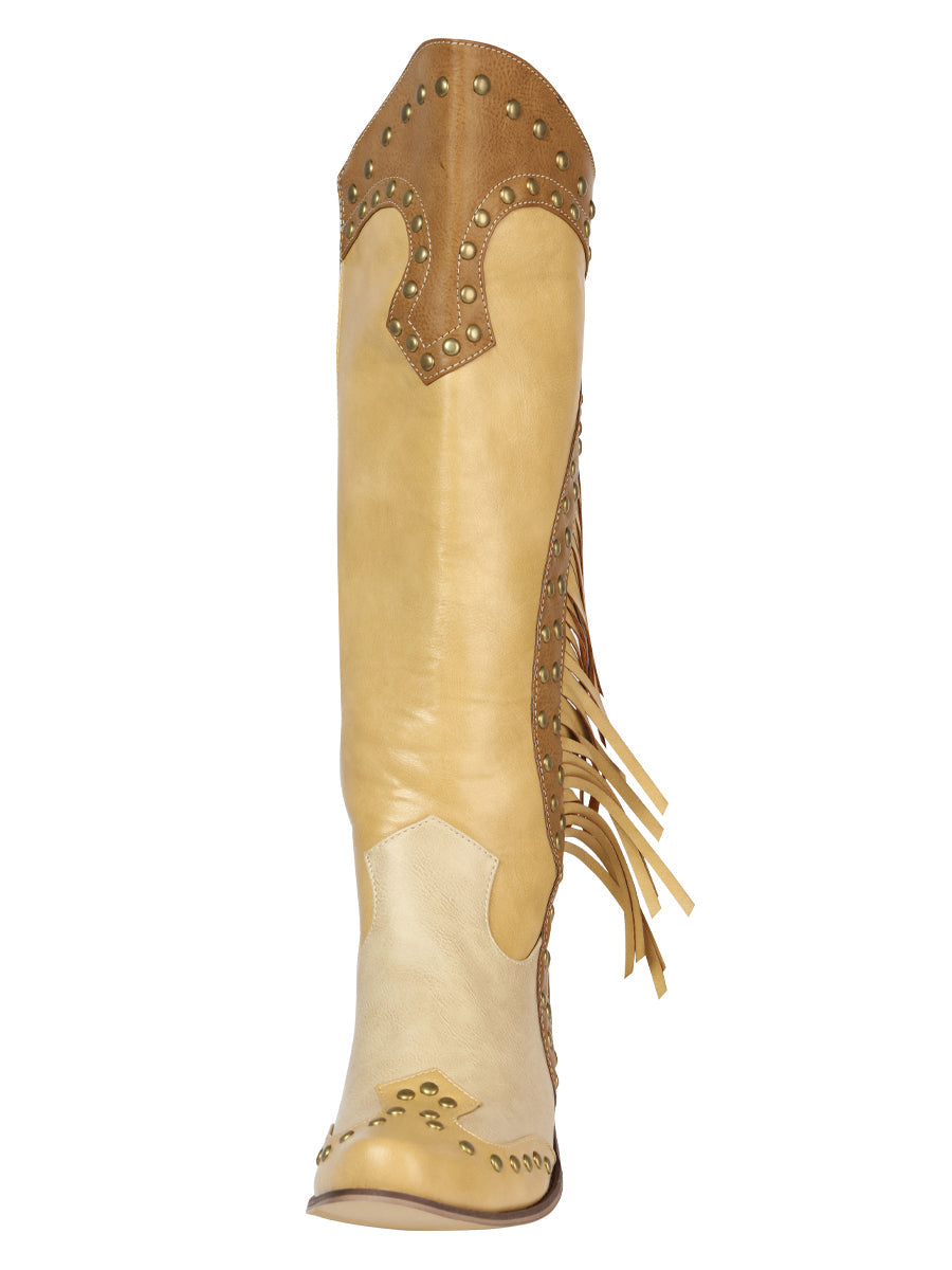 Bota Vaquera de Mujer El General Western Wear SYG-2751 en Piel Crazy Color Hueso 702029