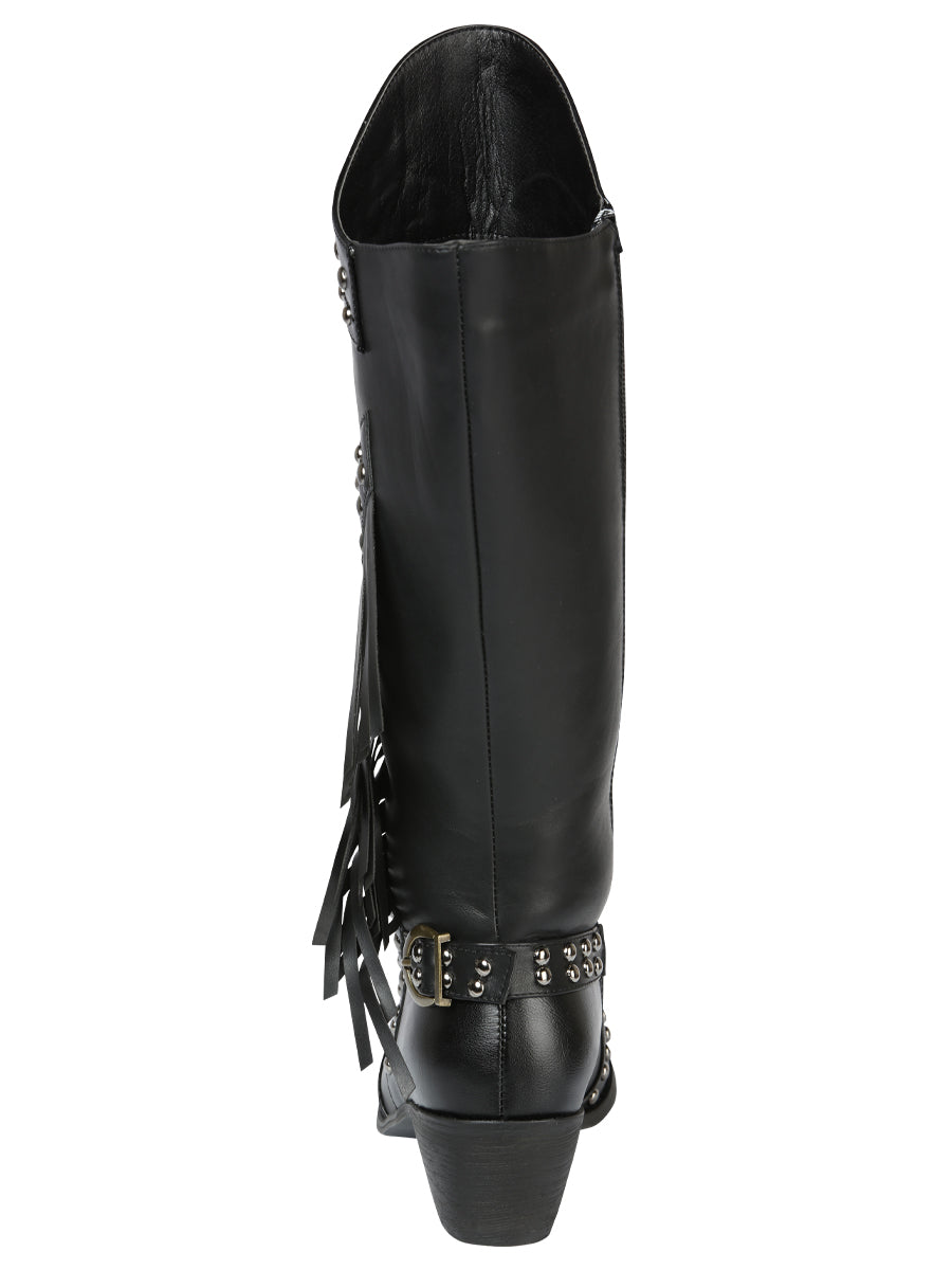 Bota Vaquera de Mujer El General Western Wear SYG-2751 en Piel Crazy Color Negro 702030