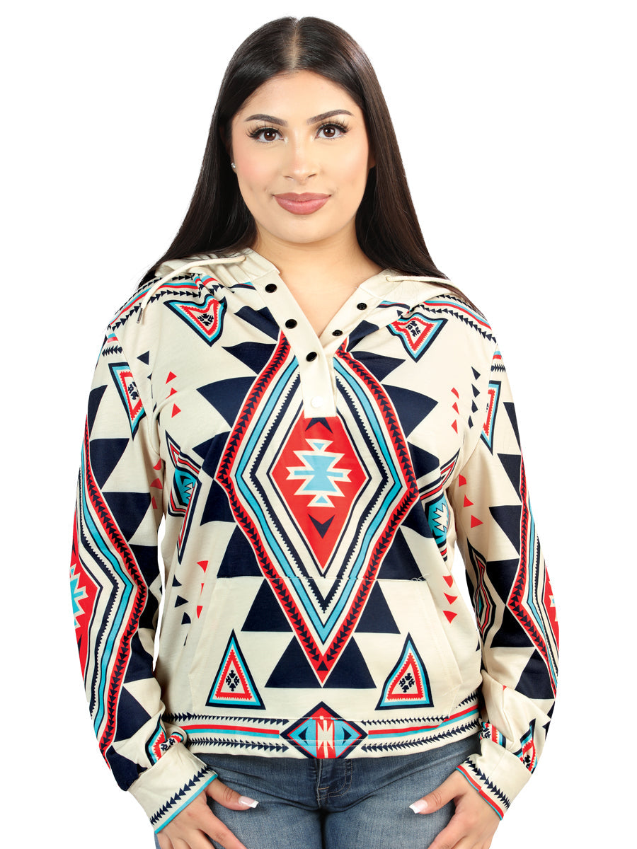 Camisa Vaquera de Mujer El General Western Wear SYG-2749 en Tela Color Beige 702031