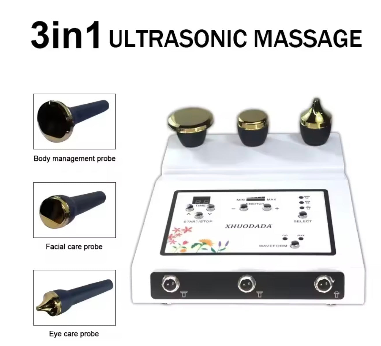 Máquina Facial ultrasónica 3 en 1 para eliminación de manchas, Facial antienvejecimiento,