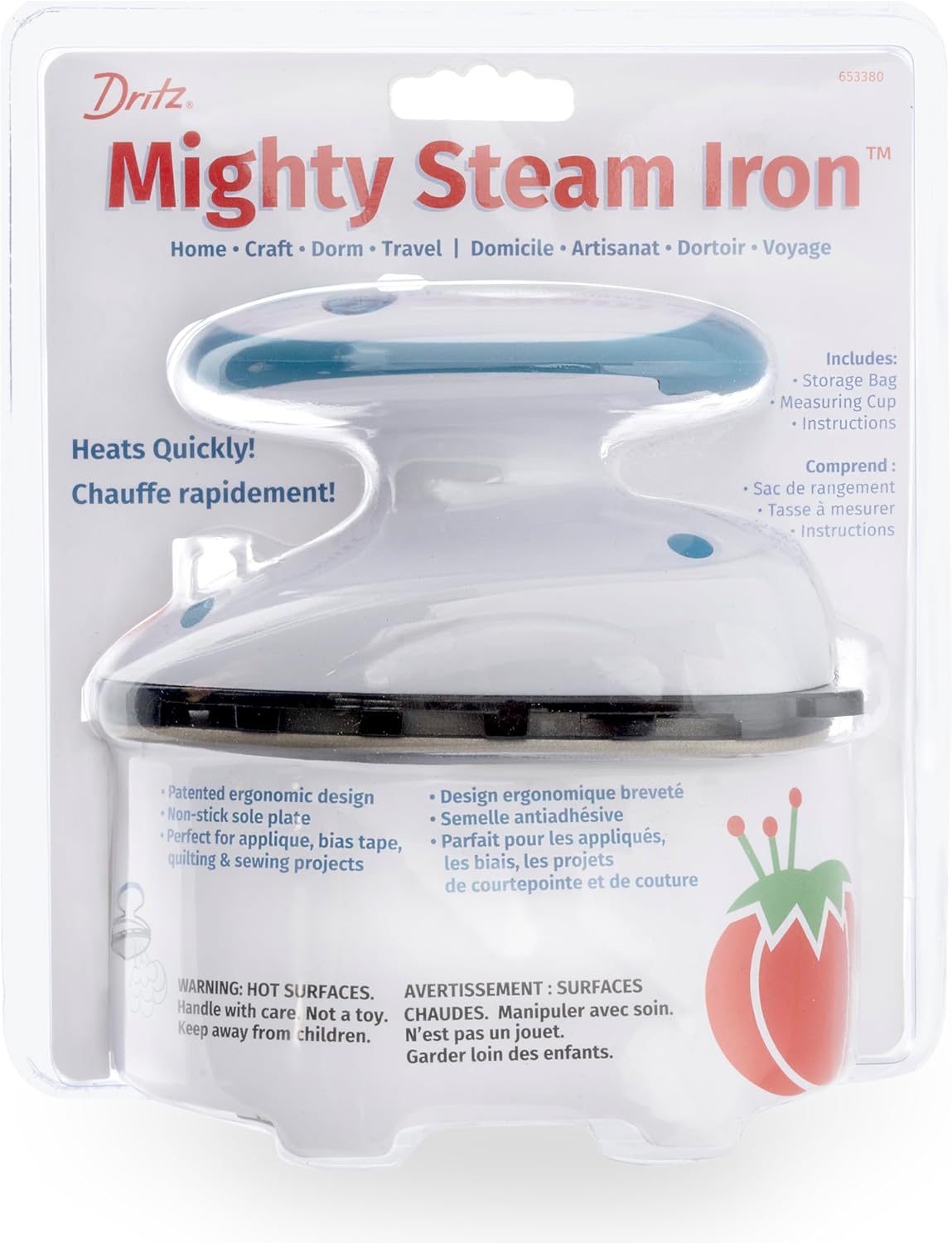 Plancha de Viaje Mighty Steam de Dritz - Compacta y Potente