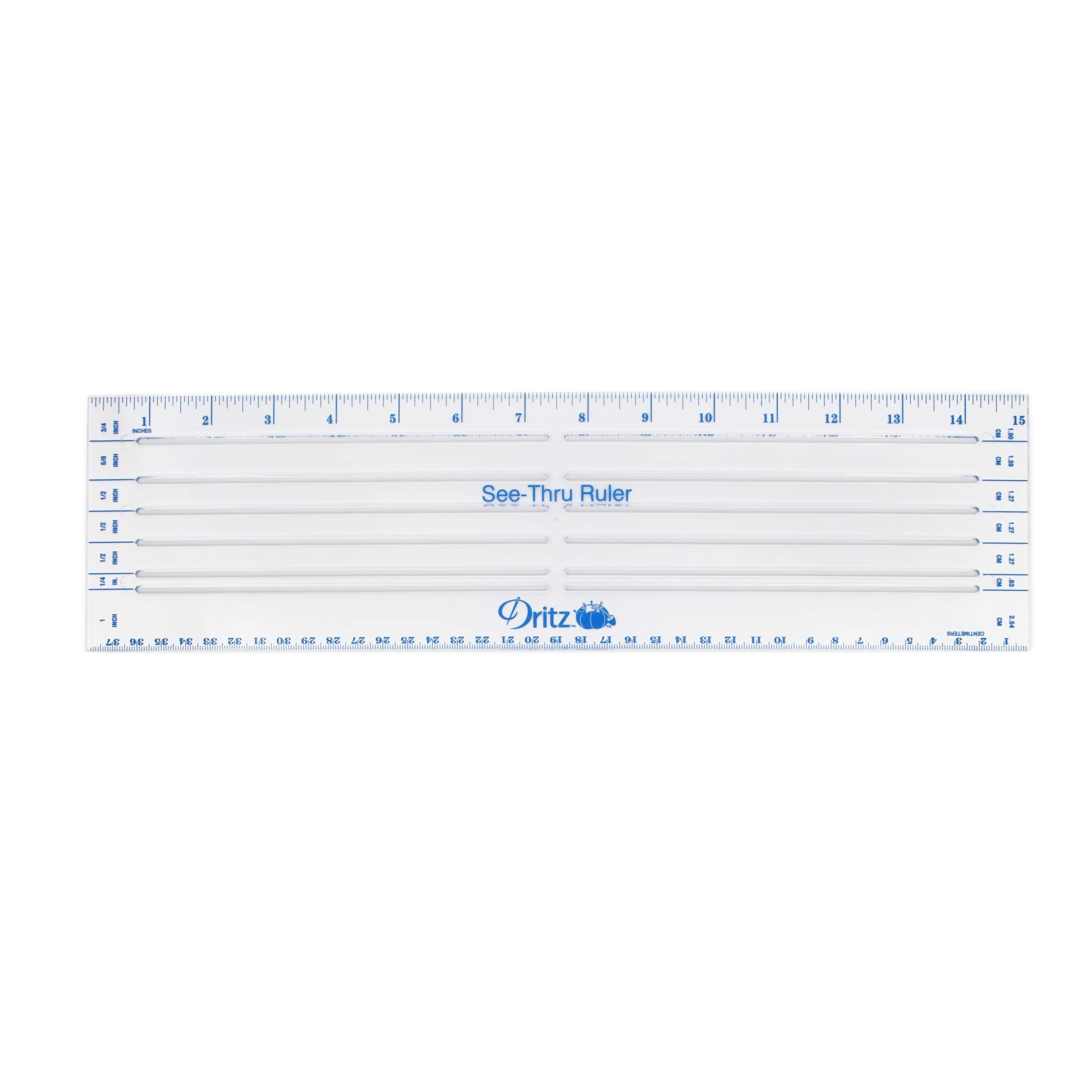 Regla Transparente con Ranuras Dritz (4" x 15")