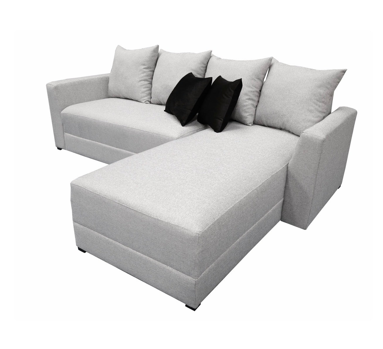 Sala Esquinera Samso Lino Gris plata- 240x180 cm, El Bazar Store