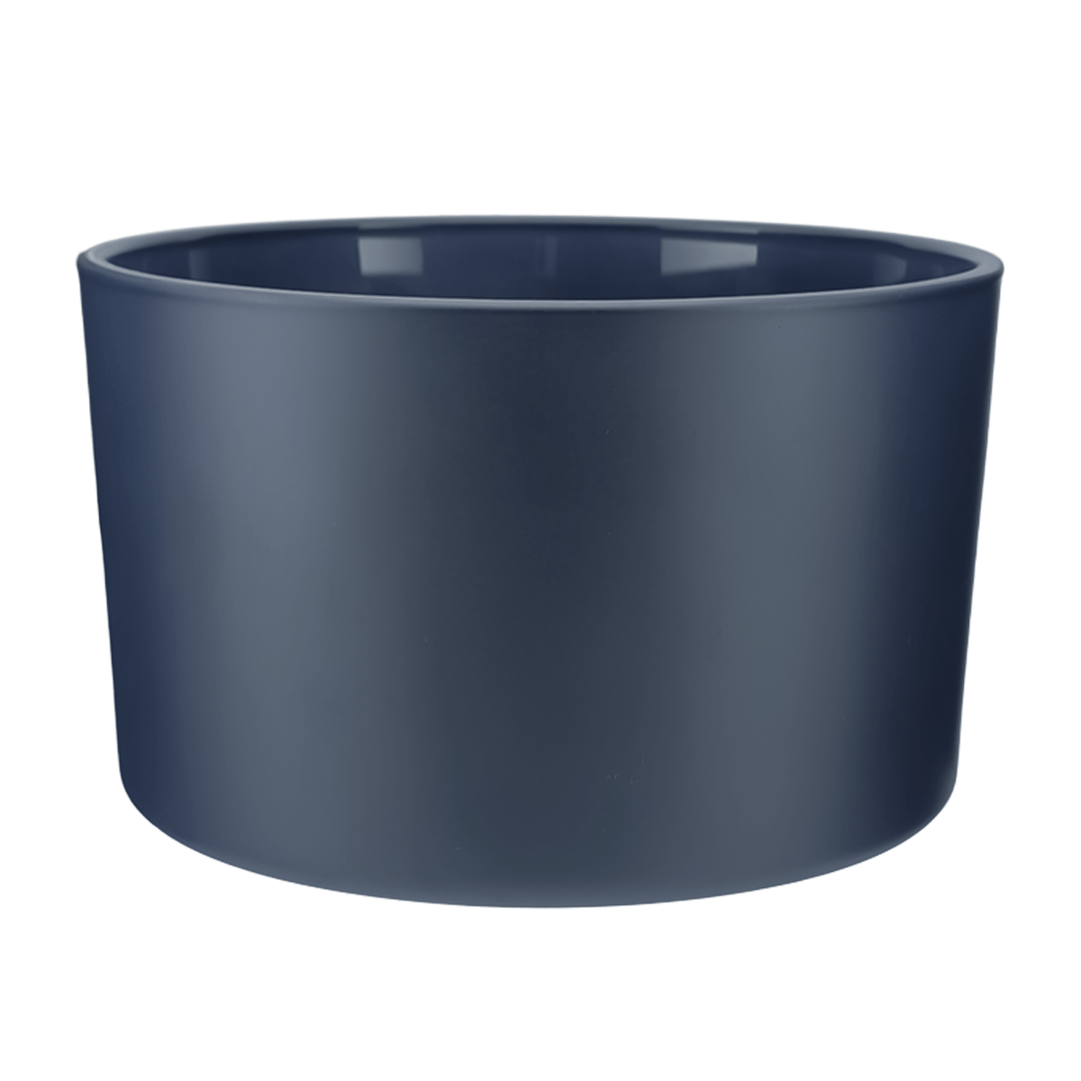 750ml - Mónaco Vaso de vidrio para velas -  Frasco Azul Profundo Mate