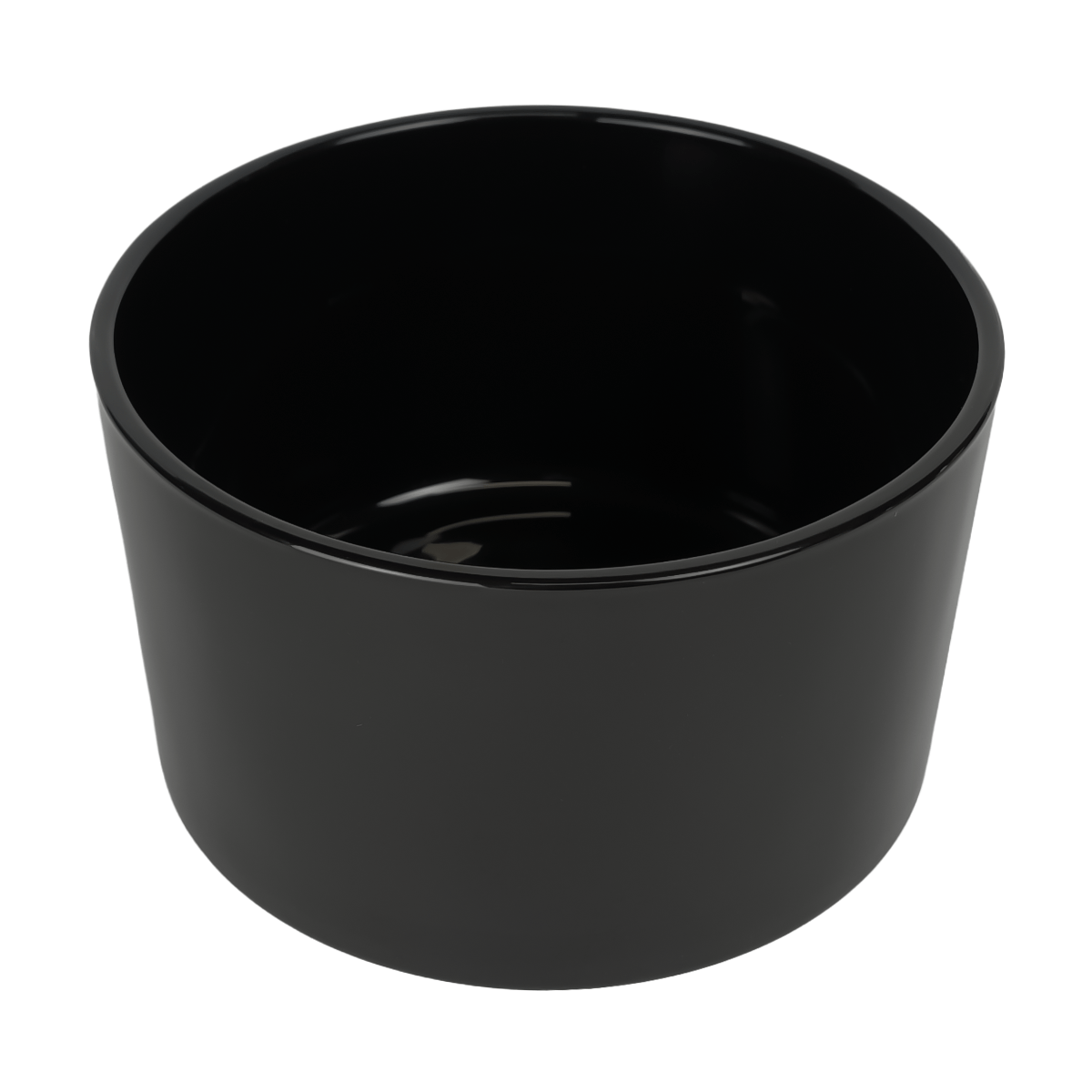 750ml - Mónaco Vaso de vidrio para velas -  Frasco Negro Brillante