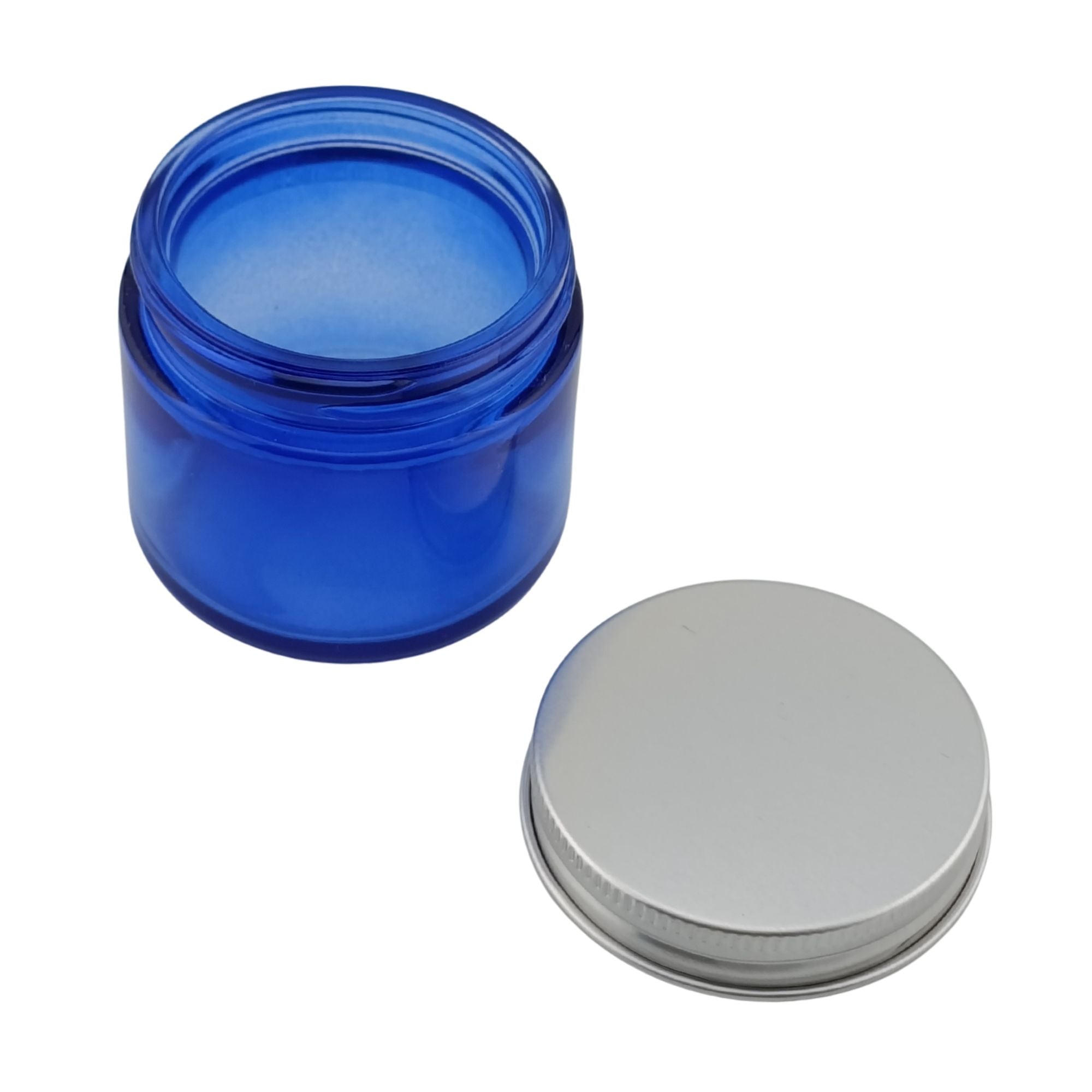 75ml - Miami Vaso de vidrio con rosca para velas - Frasco Azul