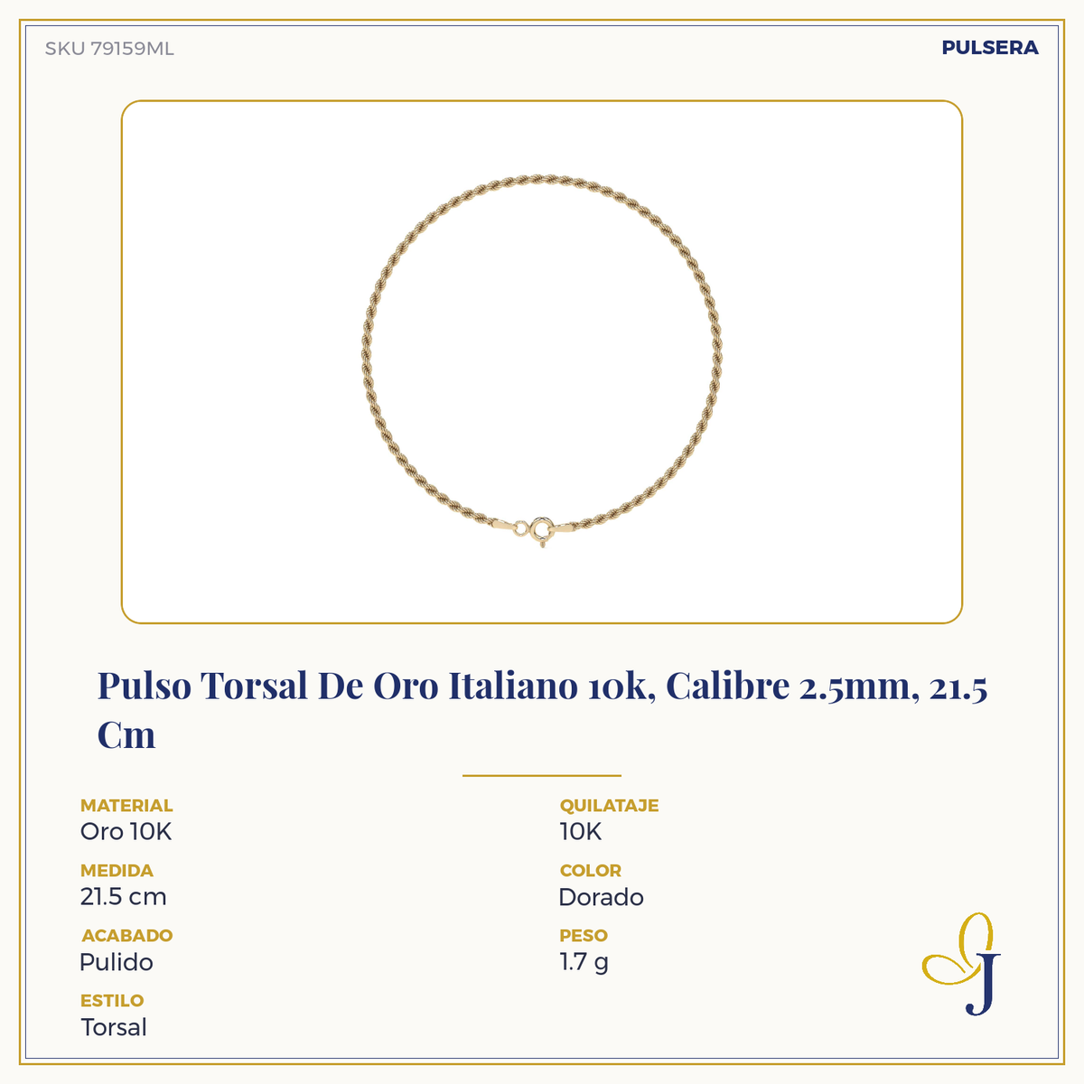 Pulsera de Oro 10K Estilo Torsal Italiano para Hombre y Mujer | Brazalete Unisex Elegante
