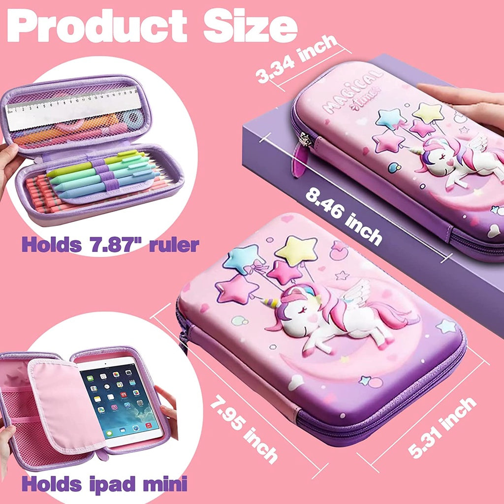 Estuche De Lápices De Unicornio 3D