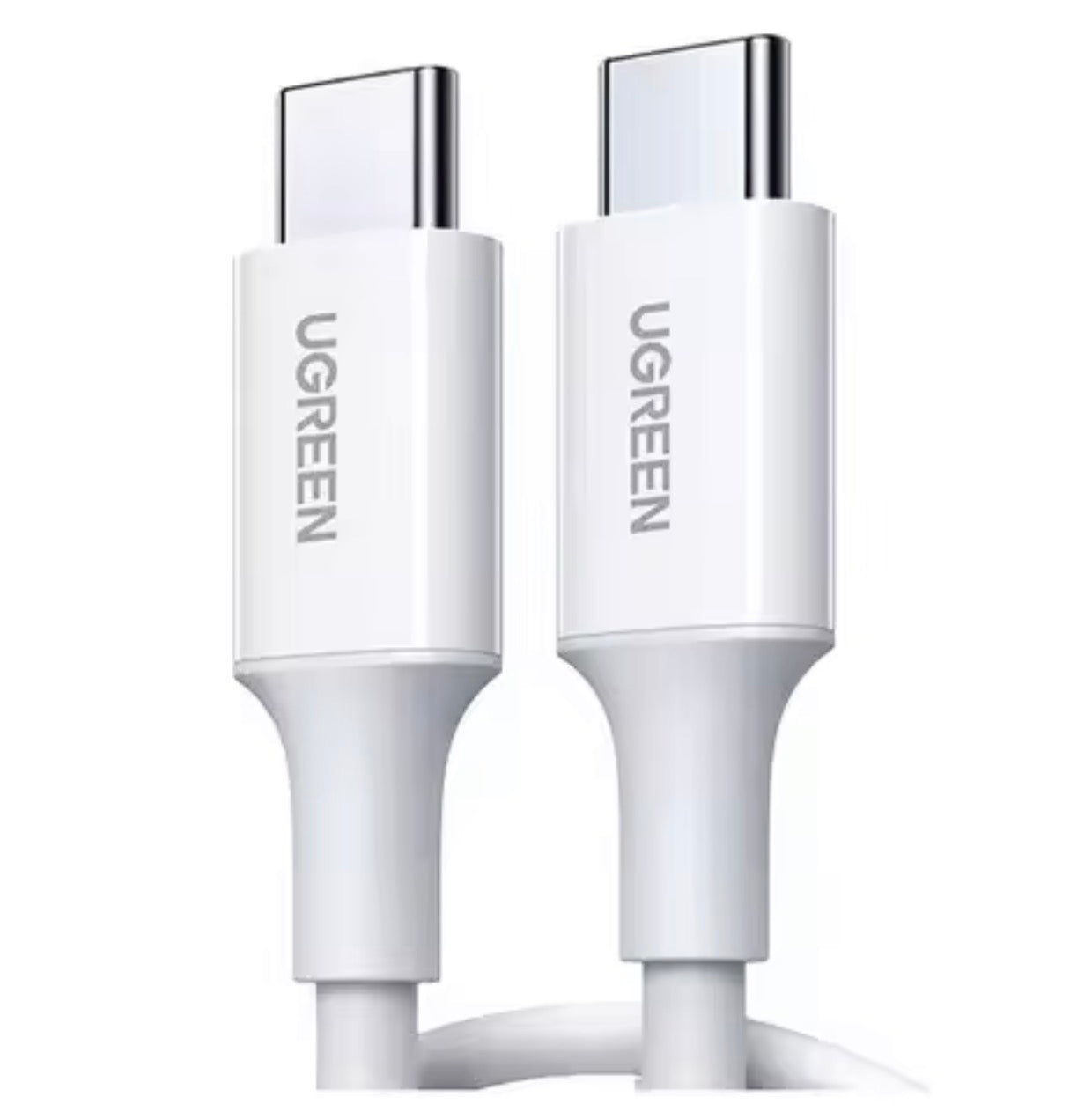 Cable UGREEN USB-C a USB-C 60W 1 Metro Blanco – Carga Rápida