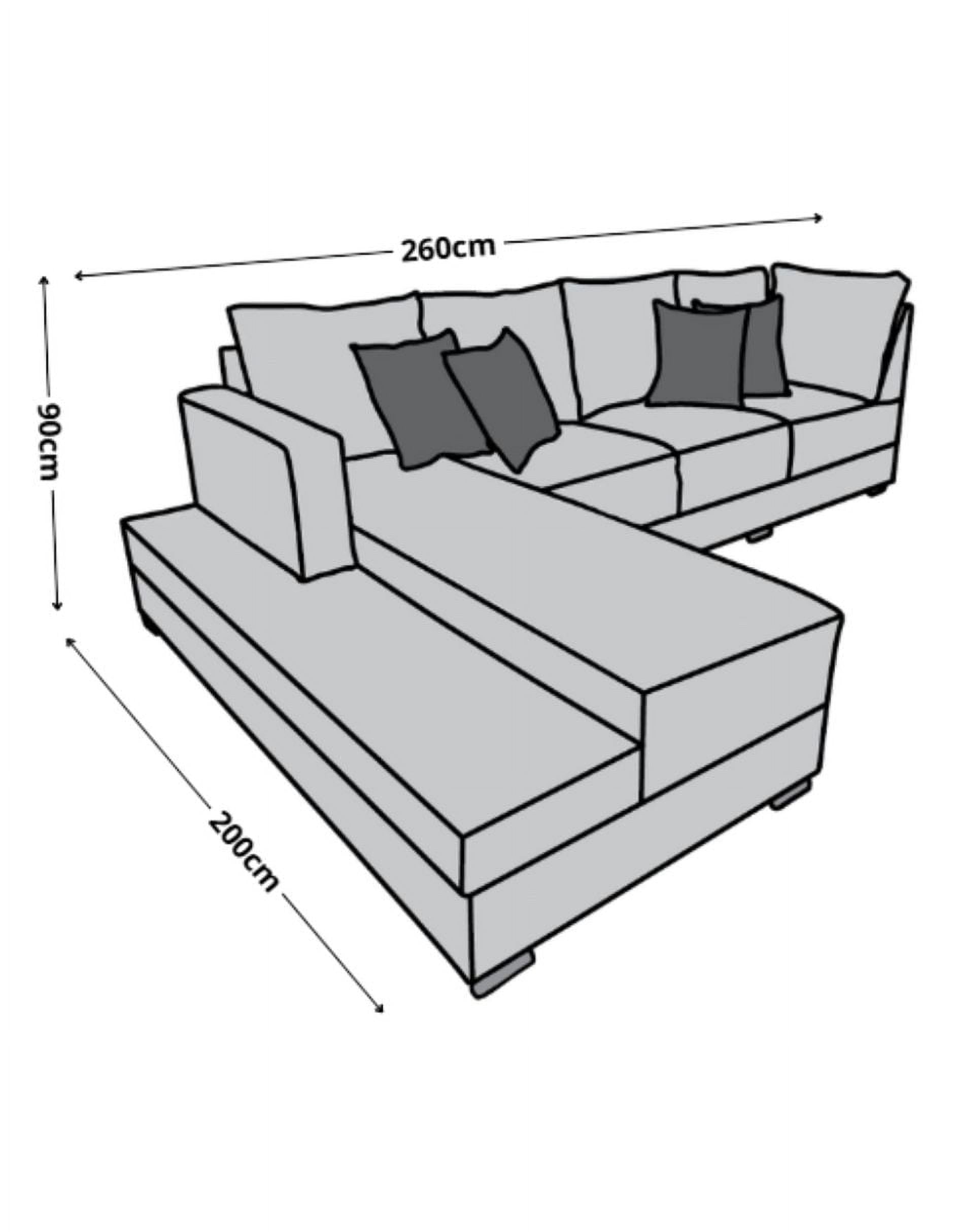 Sala esquinera EL BAZAR STORE Aquiles 260x200 cm Negro Moderna modular