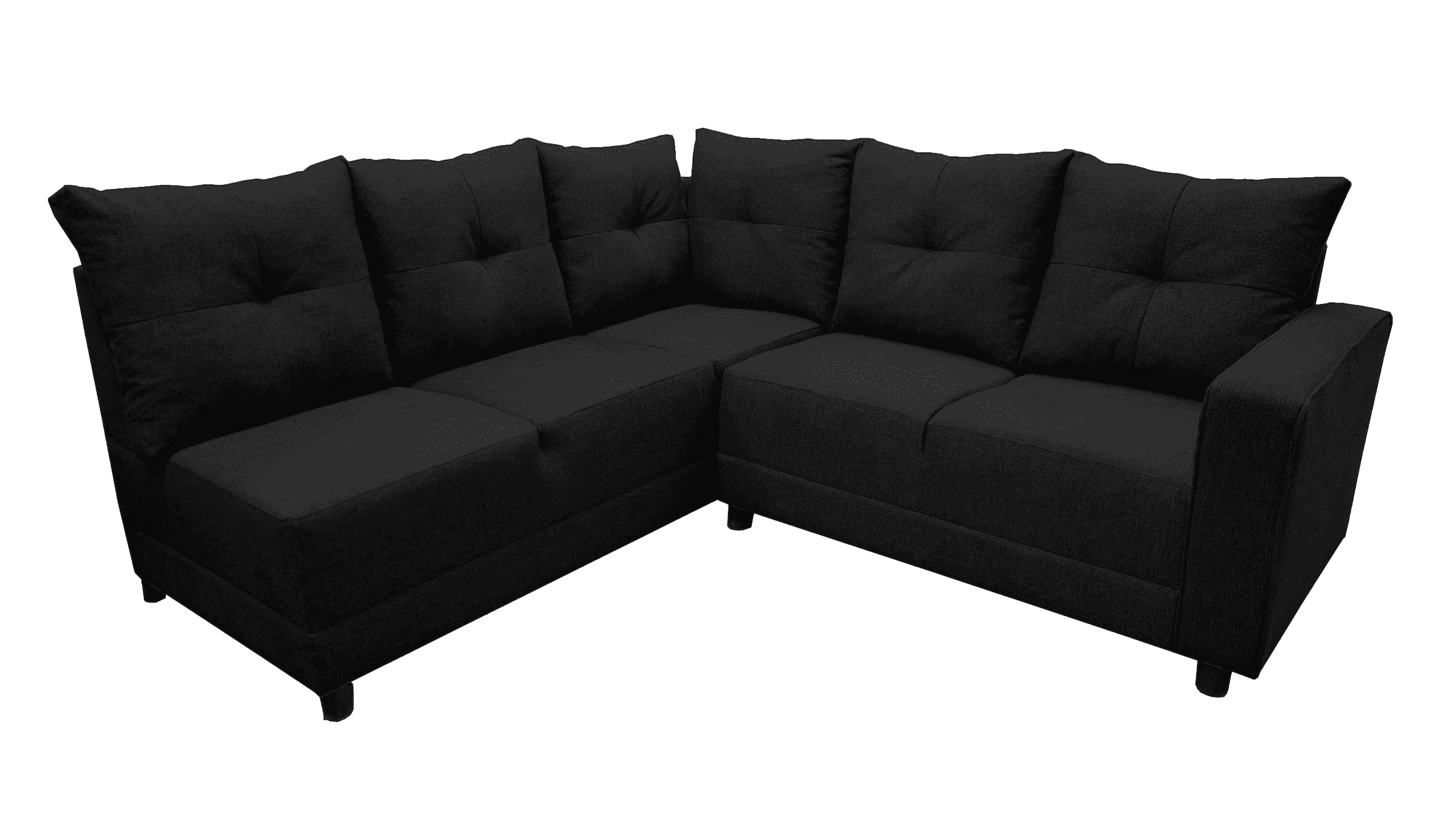 Sala Esquinera El Bazar Store Loki Gris Oxford 200x215 cm, Tela Lino nacional, Modular