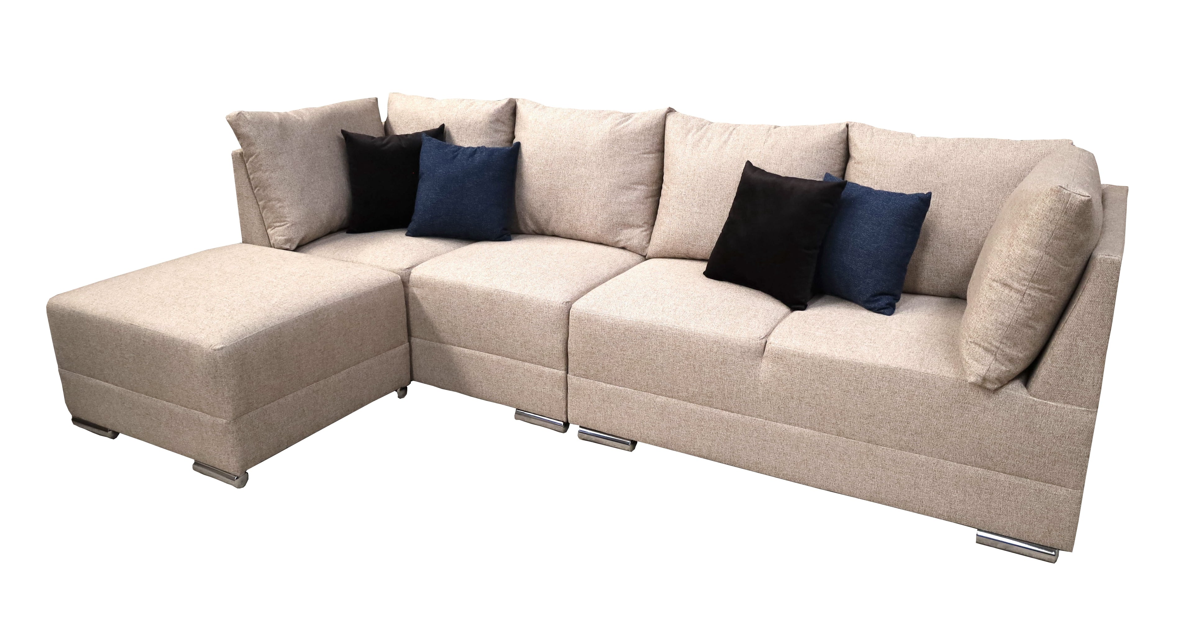 Sala Esquinera El Bazar Store Hades Beige 300x85 cm Tela Lino nacional Modular