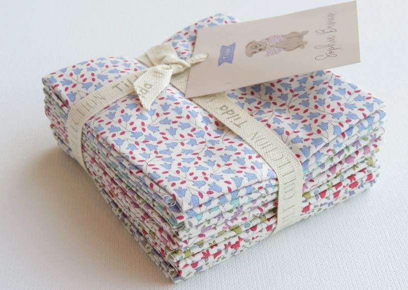 8 octavos de yarda Sophie de Tilda 8 piezas de 22 x 45 cm un total de 1 yarda