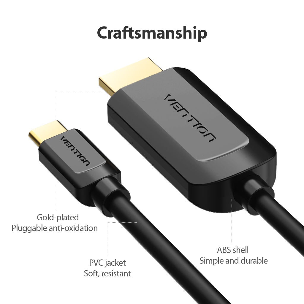 Vention USB 3.1 Tipo C A hdmi 1.4 cable Adaptador 4K Teléfono tv