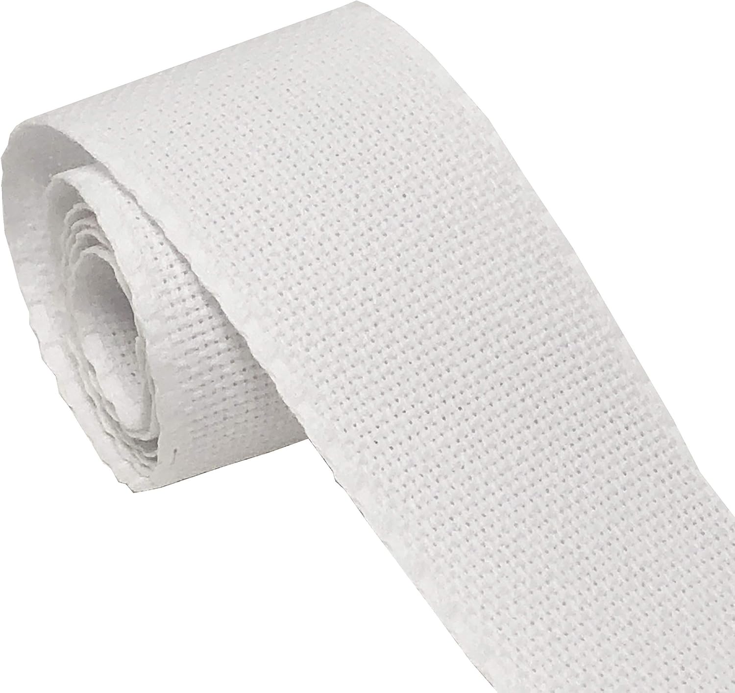 Un Metro de Cinta Aida 14 española 5 cm blanco para Punto de Cruz con borde