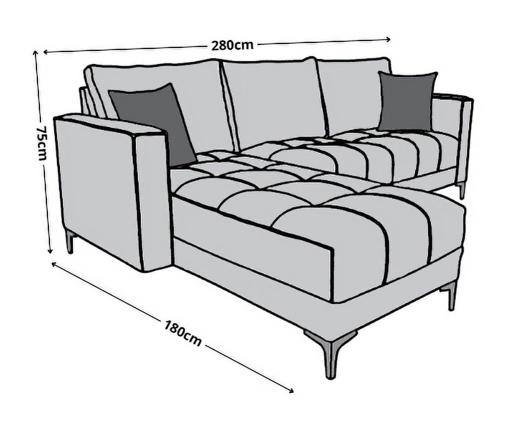 Sala Esquinera El Bazar Store Interlaken Beige 280X180 cm Modular