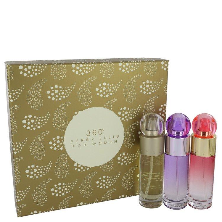 Miniaturas-360° EDT 30ML + 360°Coral EDP 30ML + 360°Purple EDP 30ML EDT Set De Dama 30ML