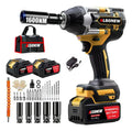 Kit De Llave De Impacto Inalámbrica 1600nm Con 2 Pilas Color Amarillo