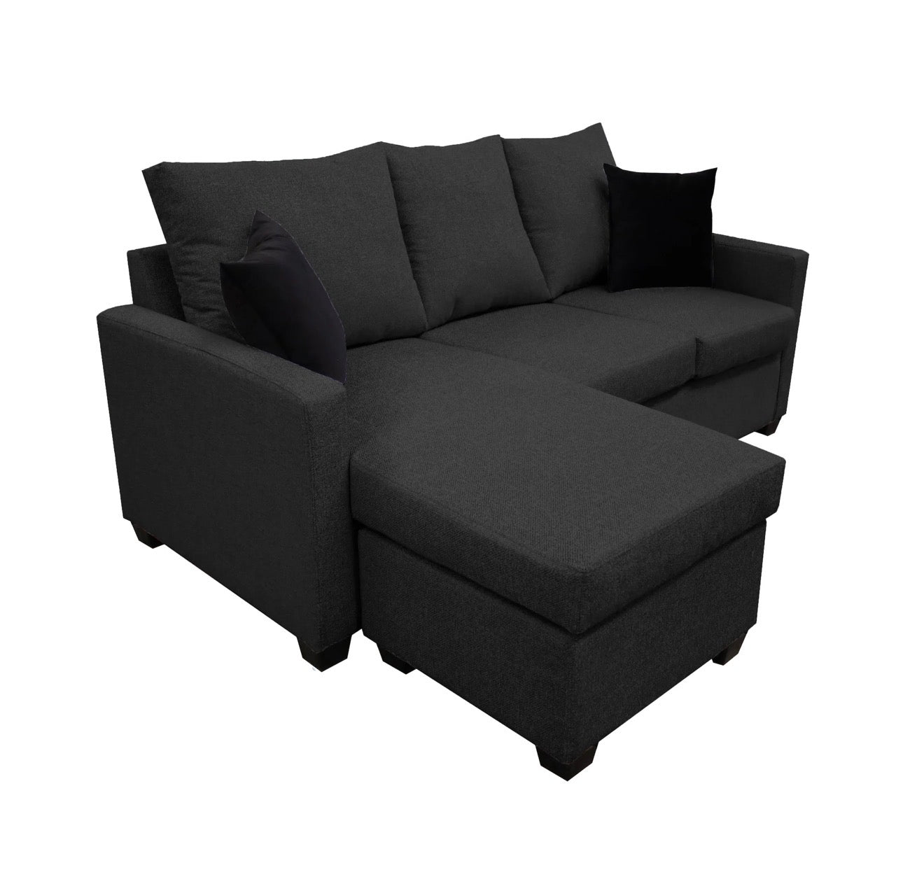 Sala Esquinera El Bazar Store Denver Gris Oxford, 200x140 cm, Lado derecho e Izquierdo, Lino nacional, Sofa