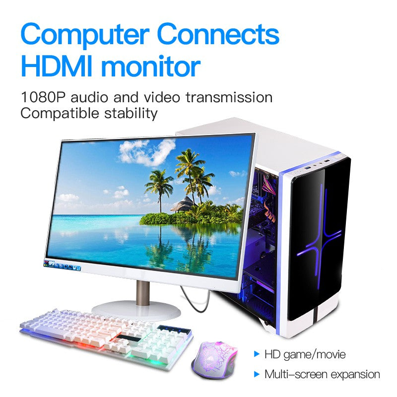 Salida De Vídeo Displayport A Hdmi Cable Dp Macho 1080P Full Hd