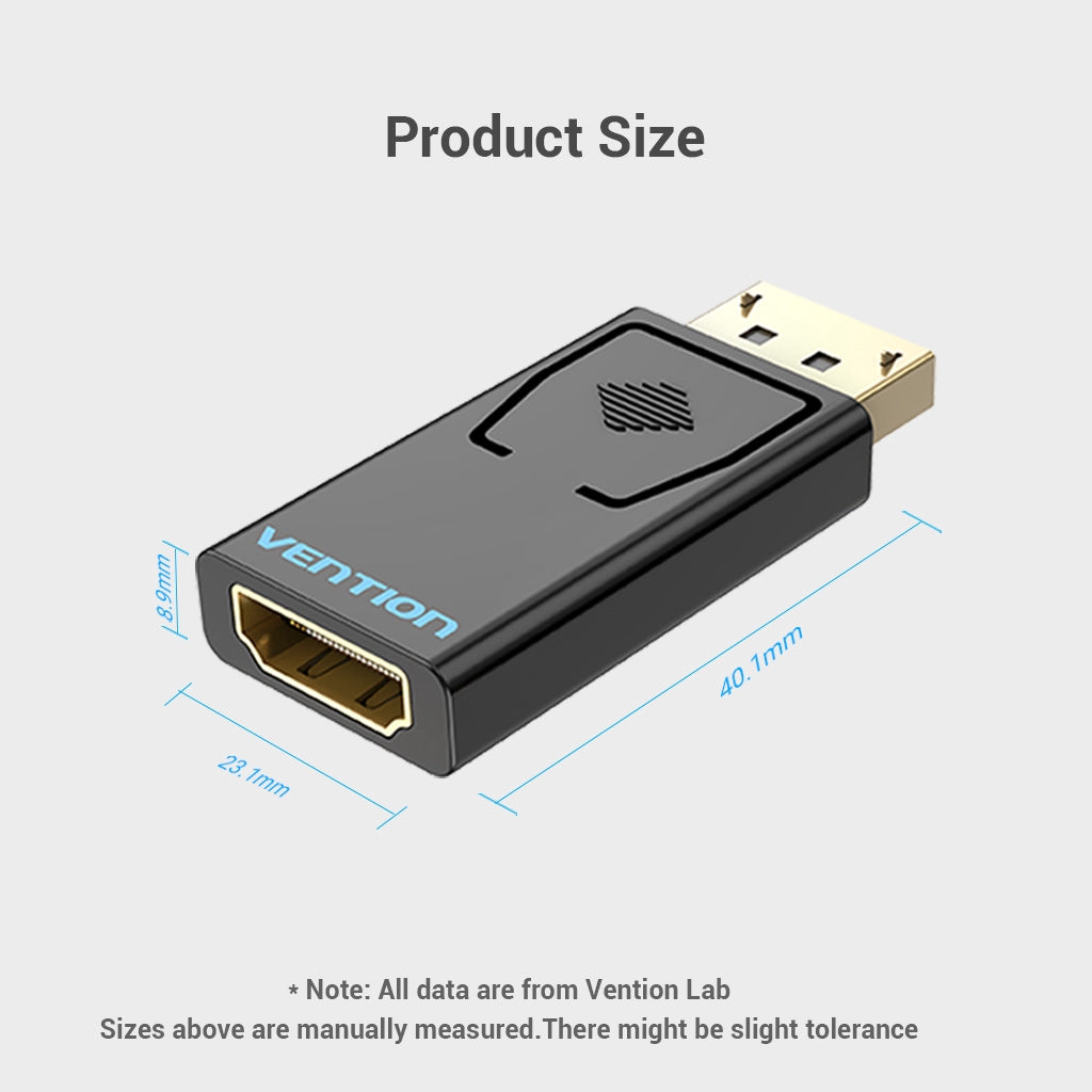 Vention DP A HDMI Adaptador 4K Macho Hembra Video Audio
