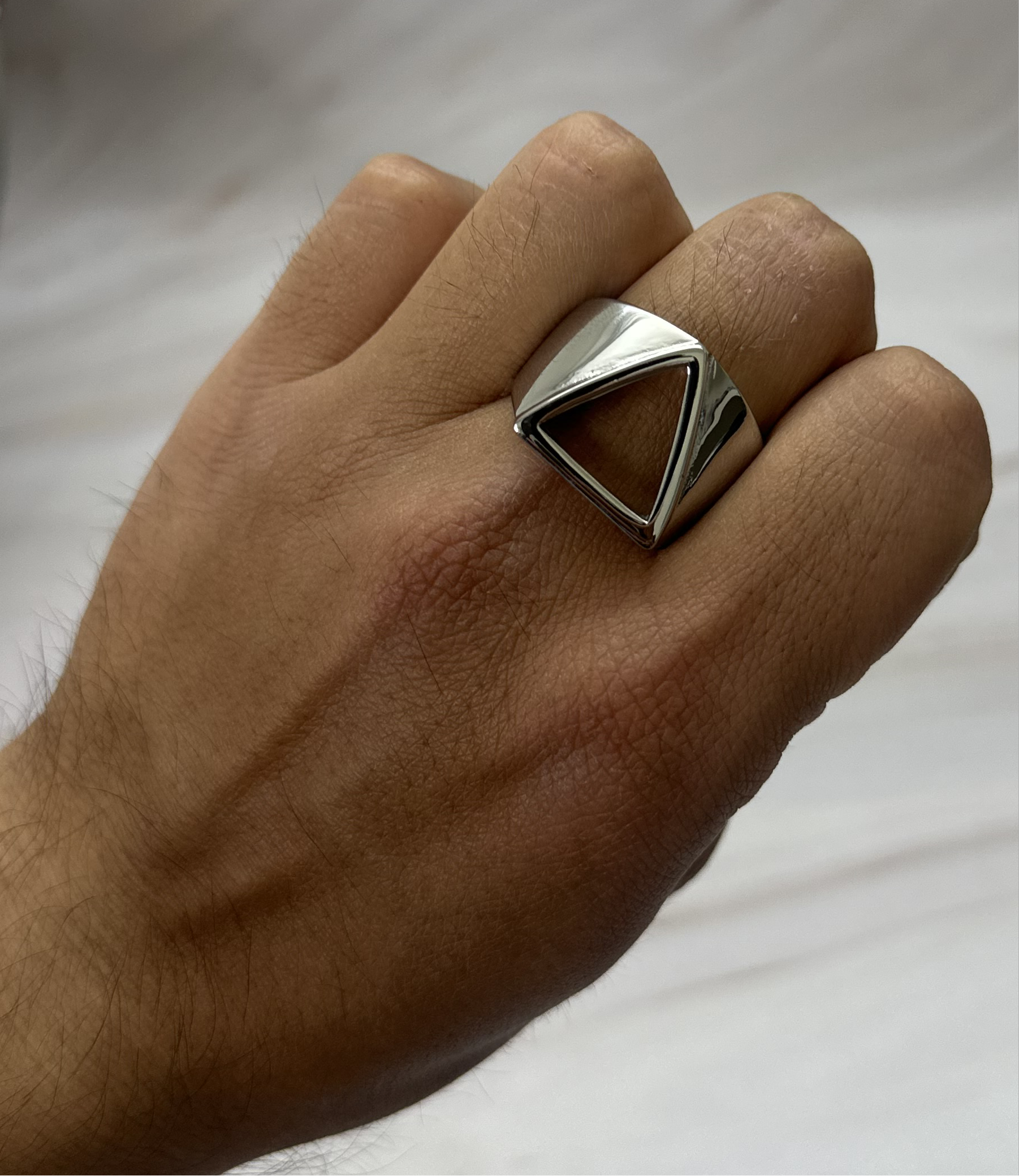 Anillo Triangulo Plata