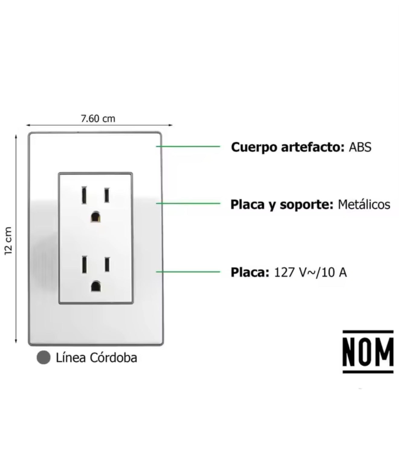 Enchufe eléctrico plateado