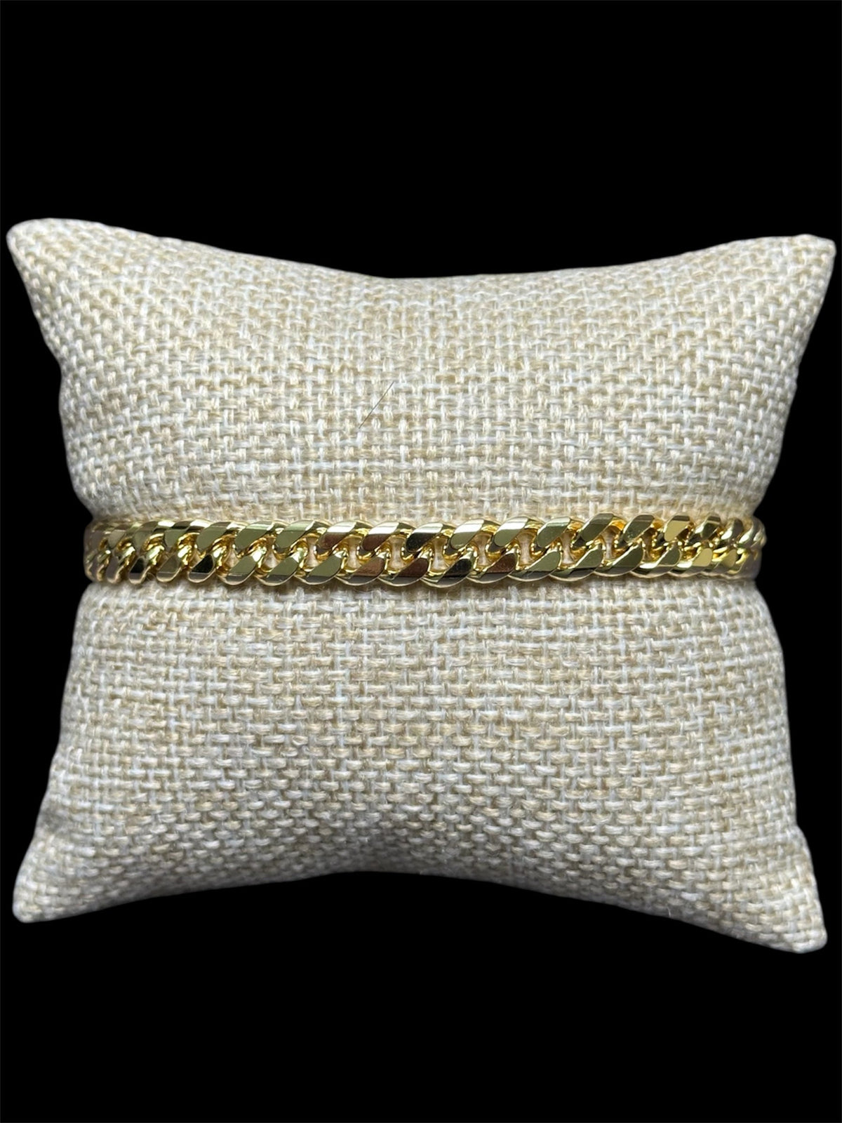 Pulsera Cubana 7.5 mm Oro Laminado 18 K