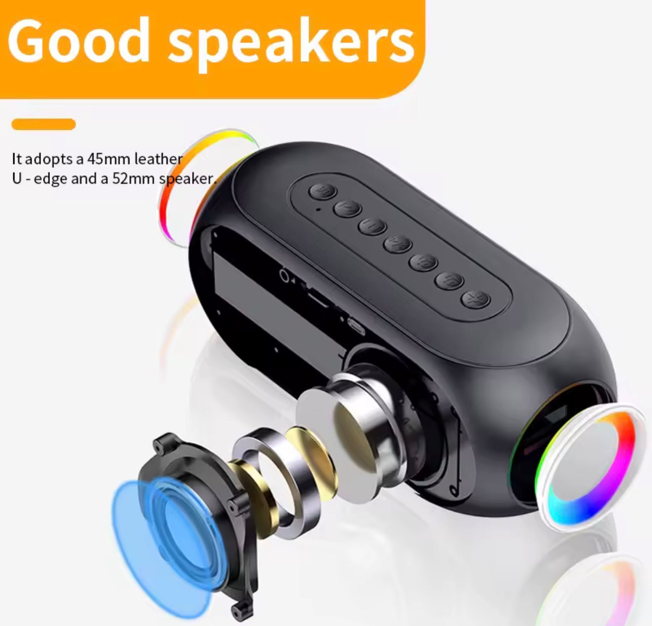 Iruibo Altavoz Bluetooth con Reloj Despertador