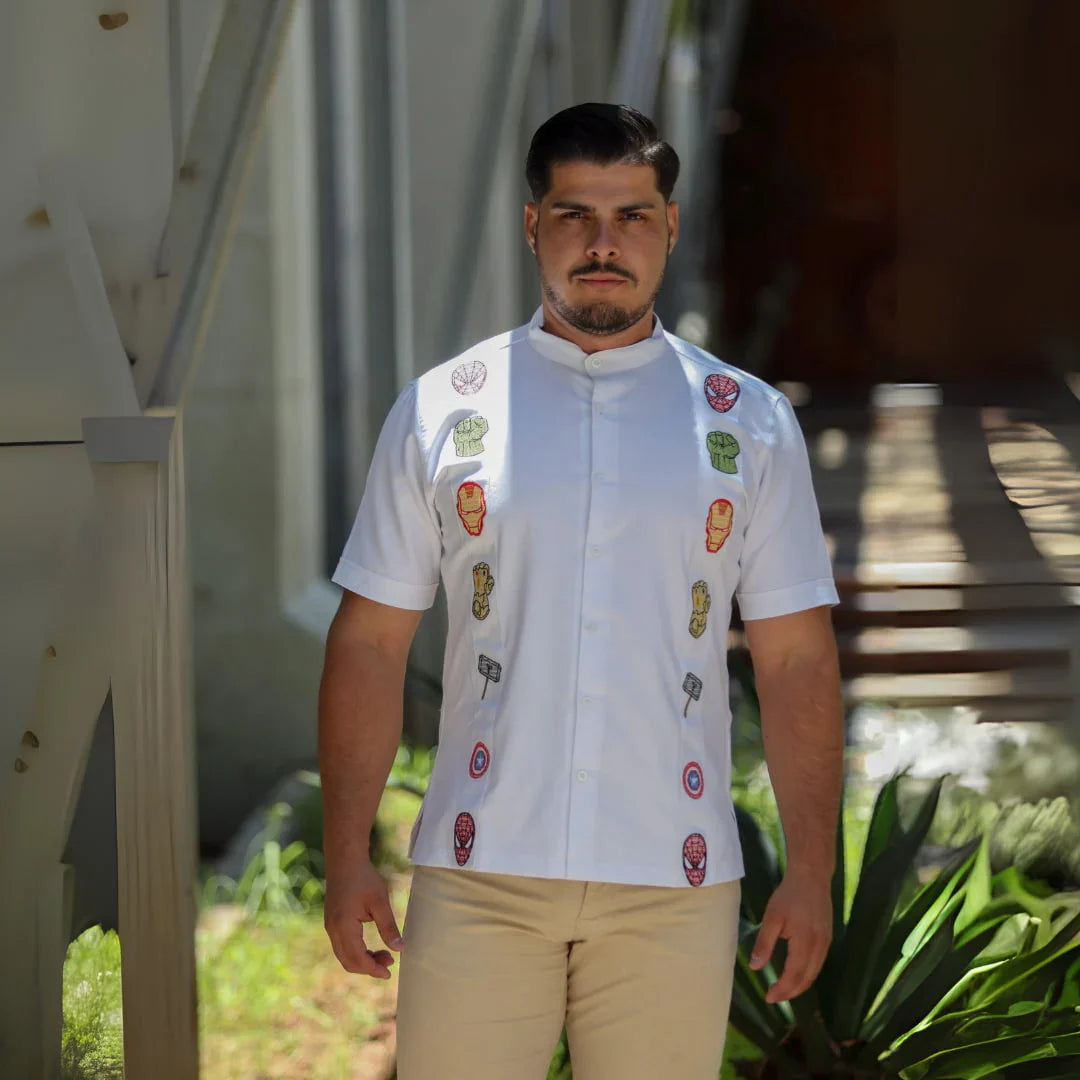 Camisa Guayabera Heroes Manga Corta