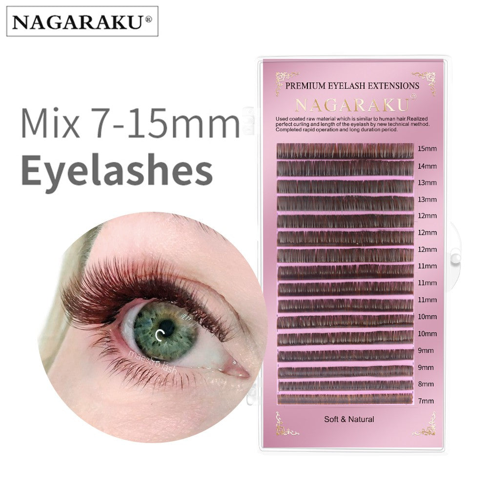 nagaraku natural marrón extensiones