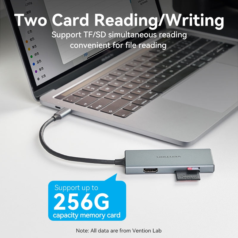 Vention 6 En 1 USB C Estación De Acoplamiento 4K Alta Resolución Azul