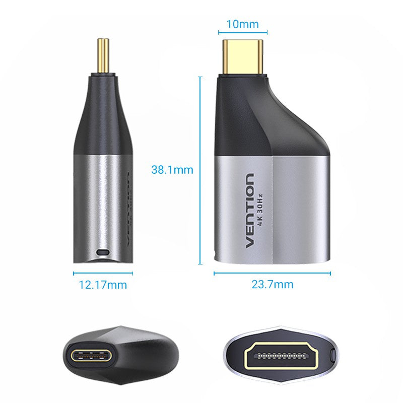 Vention USB 3.1 Tipo C A HDMI Adaptador Macho Hembra 4K