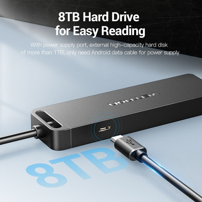 Vention USB 3.0 Hub 4 Puertos Adaptador Multi Divisor De Alta Velocidad