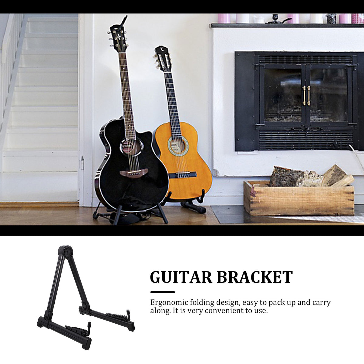 Soporte de guitarra plegable