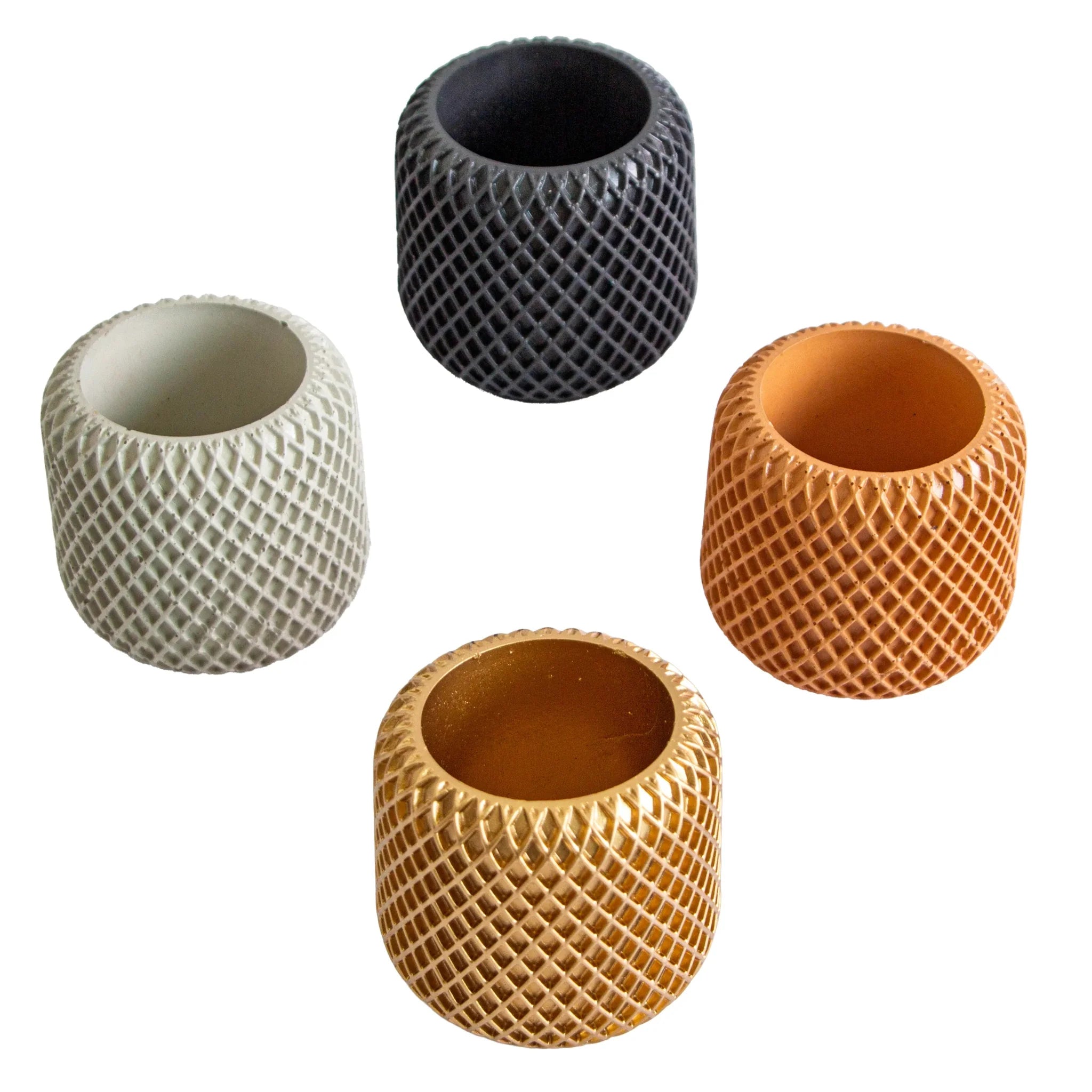 EOL - 90ml - Carrara Vaso de Concreto para velas - Frasco Gris Oxford
