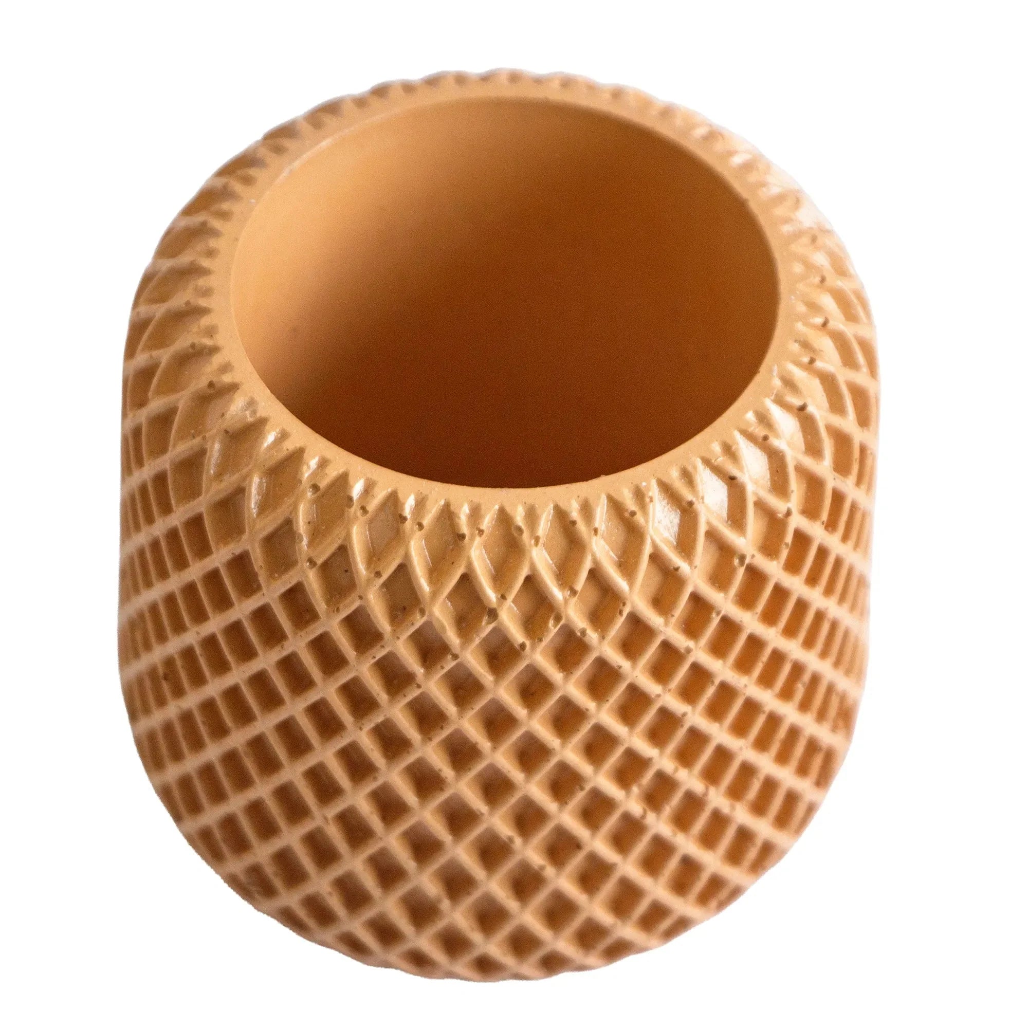 EOL - 90ml - Carrara Vaso de Concreto para velas - Frasco Marrón / Café