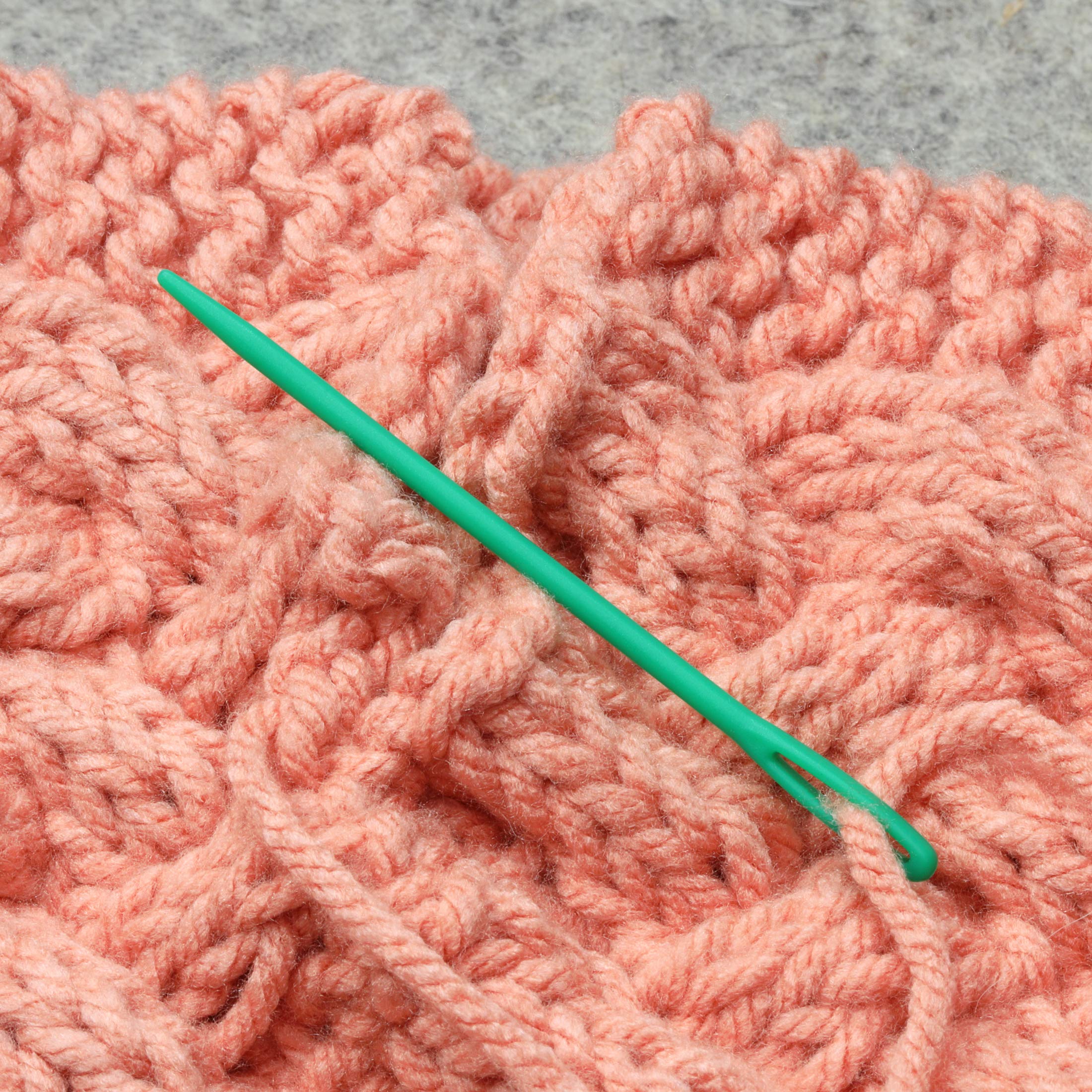 Dos Agujas de Plástico Verdes para Tejido Dritz