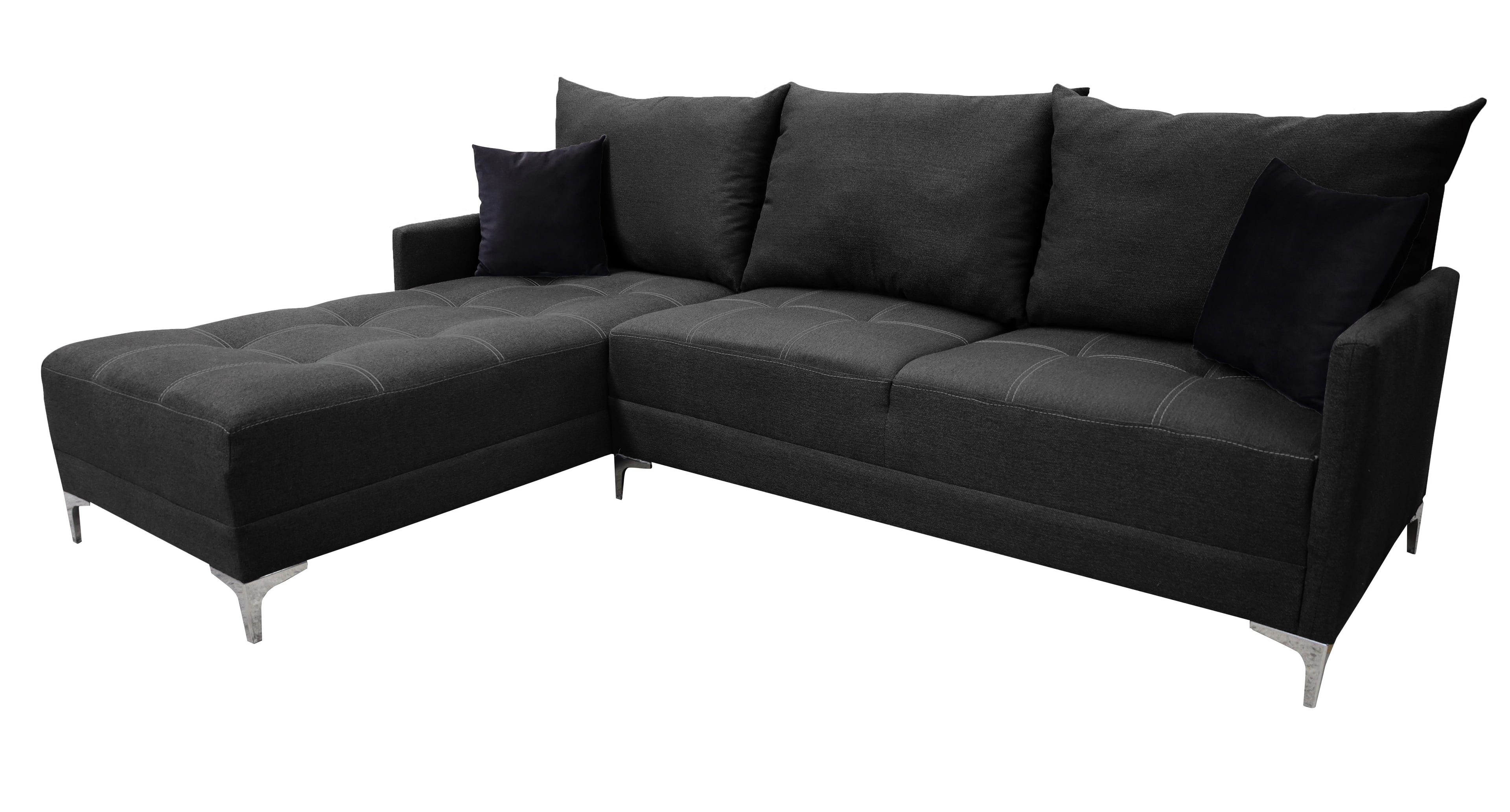 Sala esquinera Caslon, 260x180 cm, Gris Oxford El Bazar Store Moderna abotonada en esquina