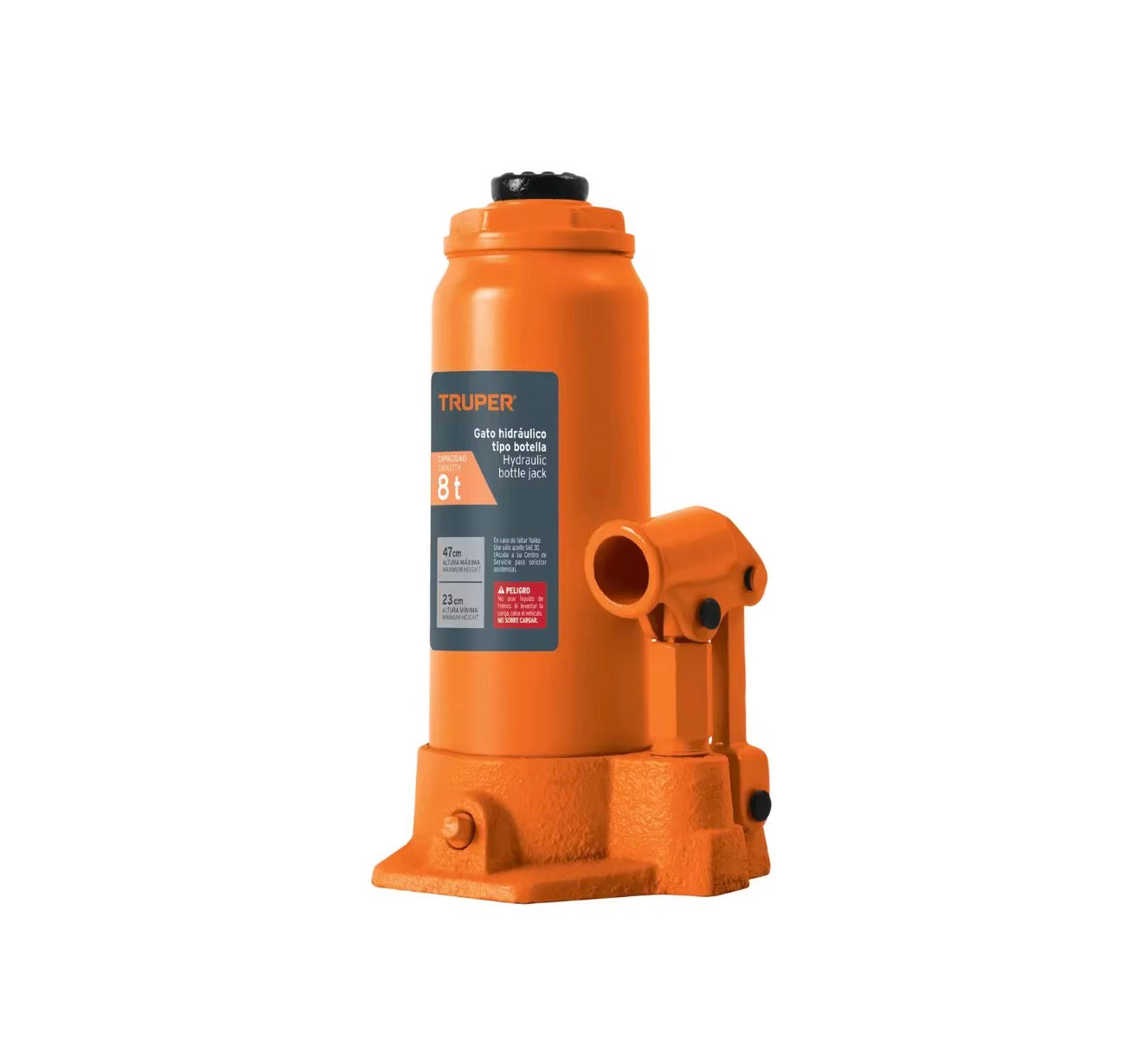 Gato hidráulico tipo botella Truper 8 toneladas