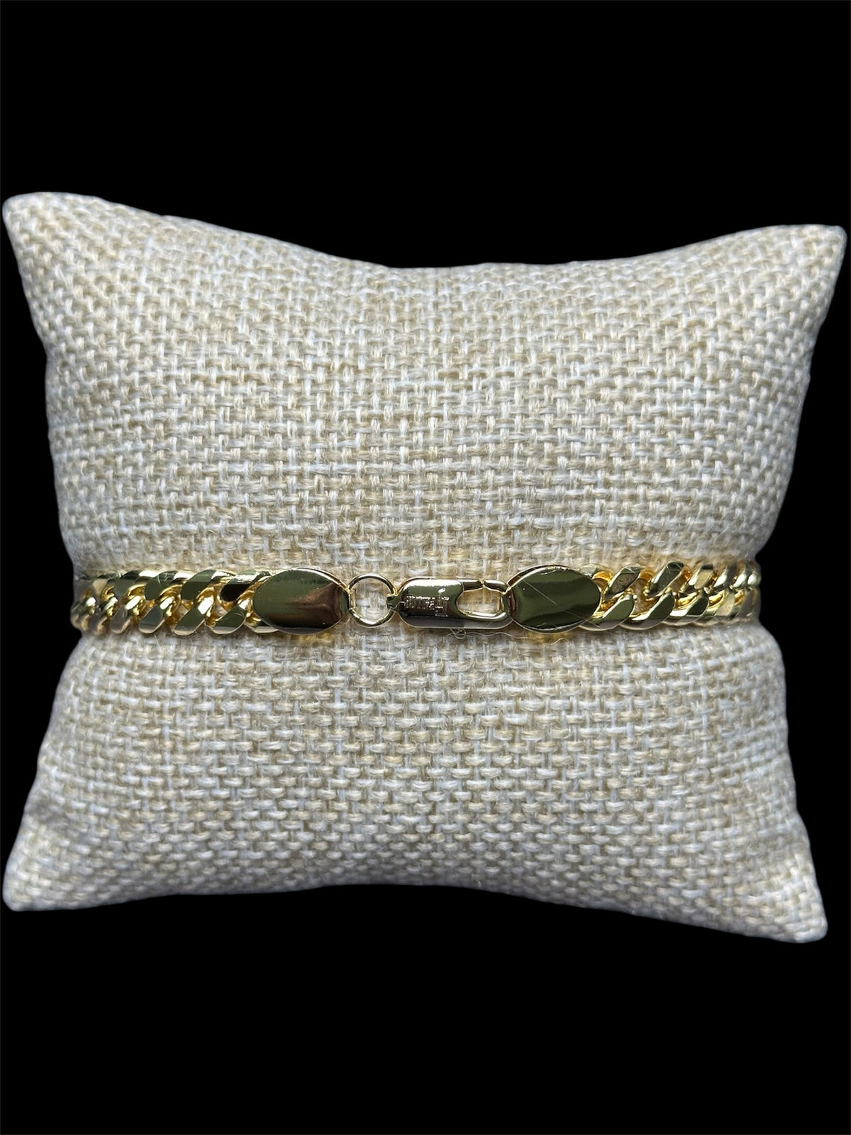 Pulsera Cubana 7.5 mm Oro Laminado 18 K