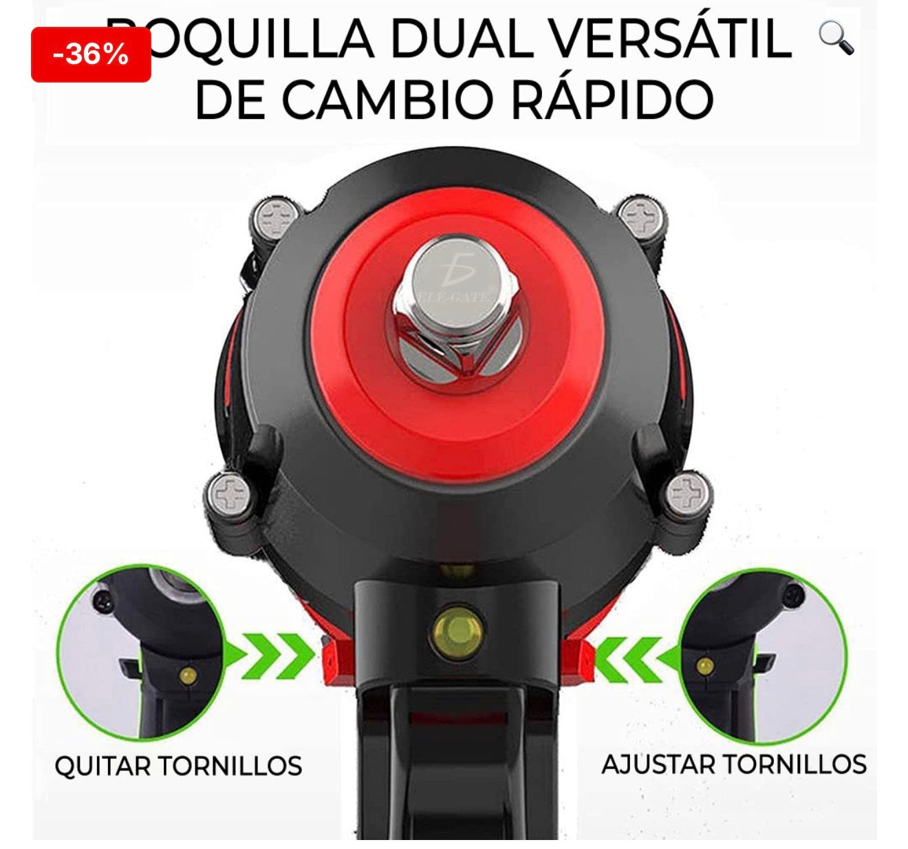 Kit Pistola Impacto Llave Inalámbrica Batería Atverce