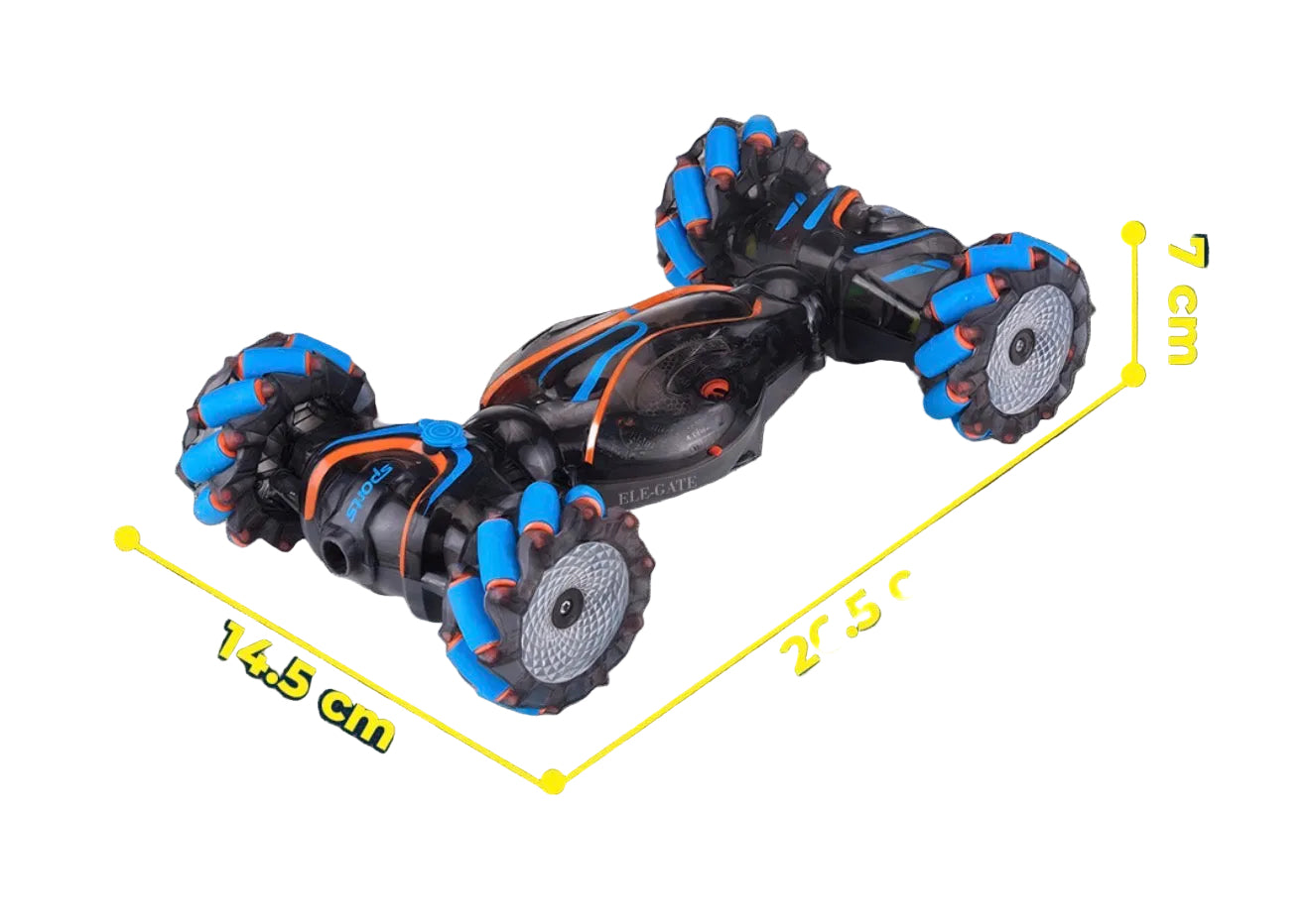 Coche Acrobático RC 4×4 con Luces RGB y Efecto de Humo Control Dual