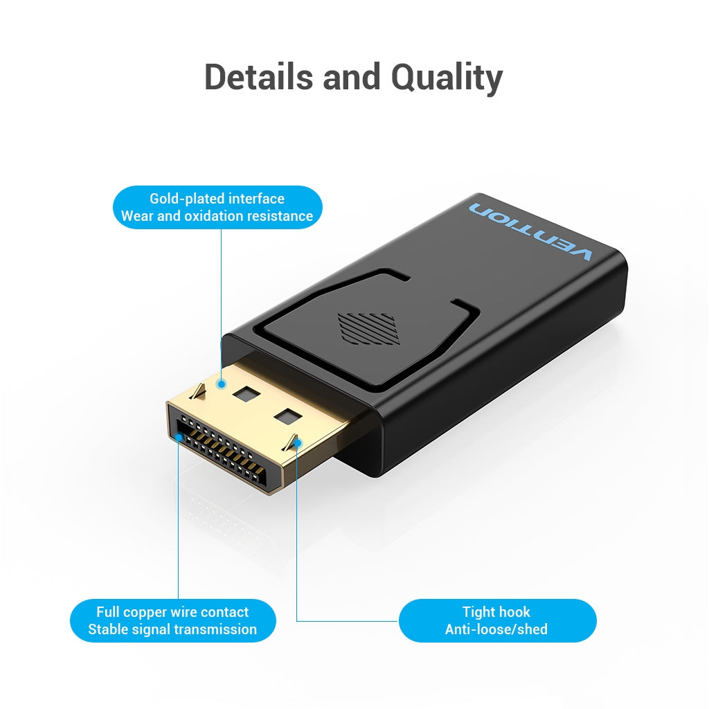 Vention DP A HDMI Adaptador 4K Macho Hembra Video Audio